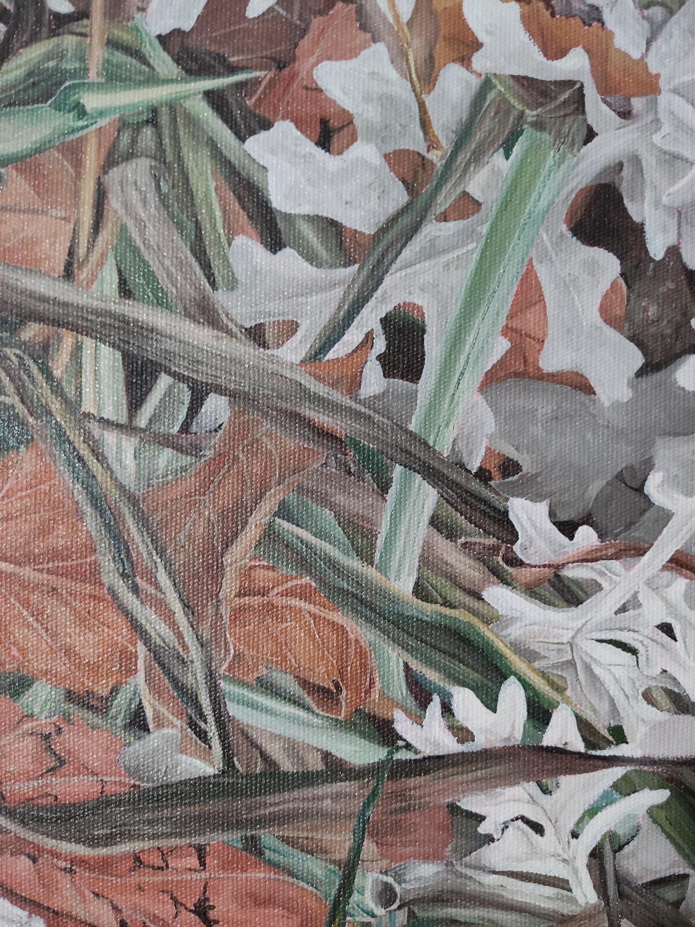 Ciclo, Pittura a olio su tela, Pianta, Contemporaneo realistico, Nature walks in vendita 1