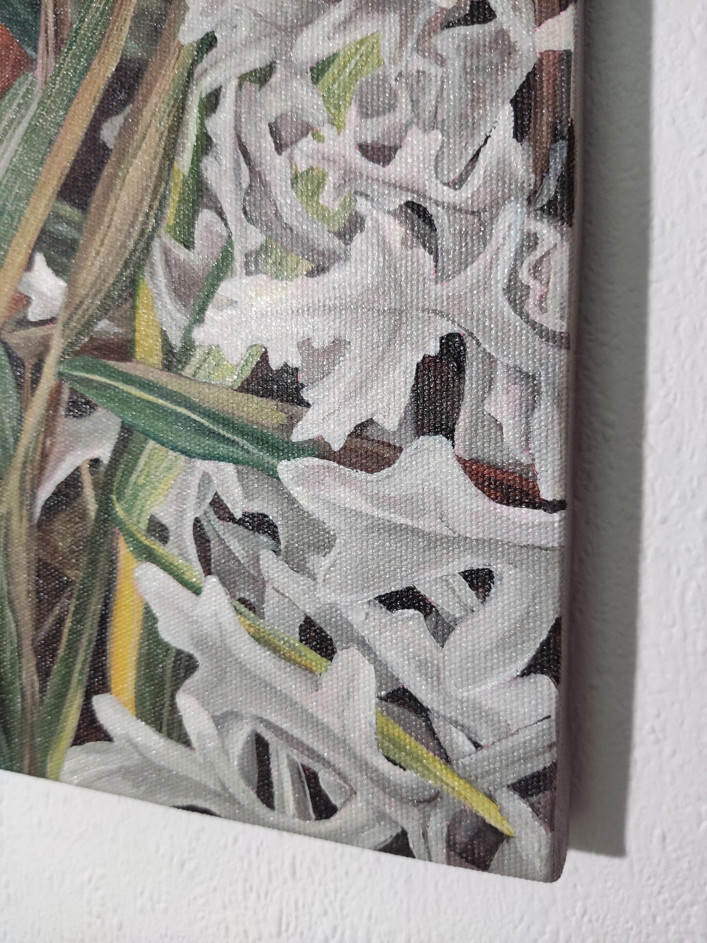 Ciclo, Pittura a olio su tela, Pianta, Contemporaneo realistico, Nature walks in vendita 2