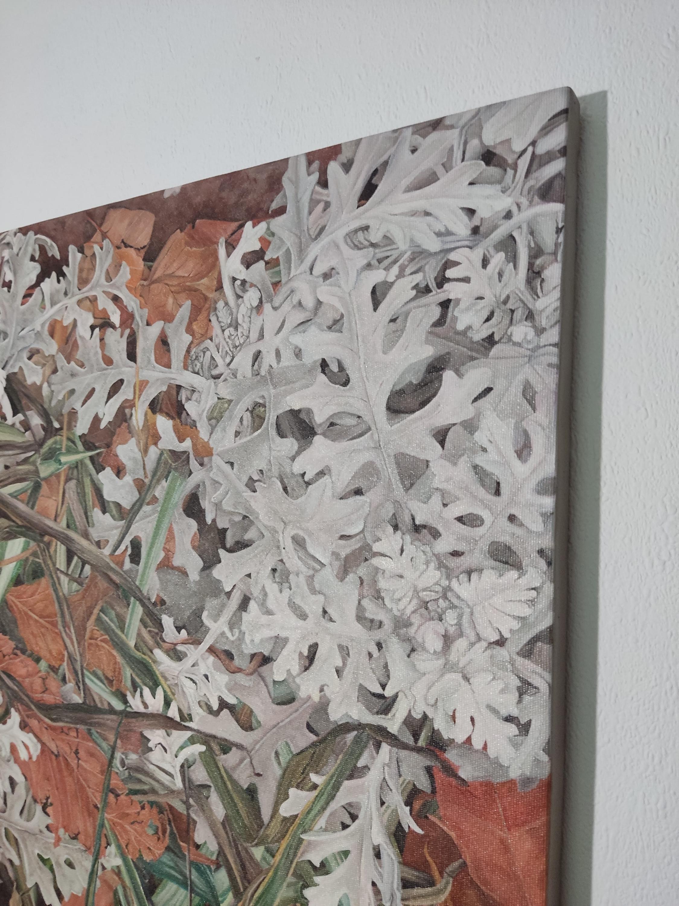 Ciclo, Pittura a olio su tela, Pianta, Contemporaneo realistico, Nature walks in vendita 3