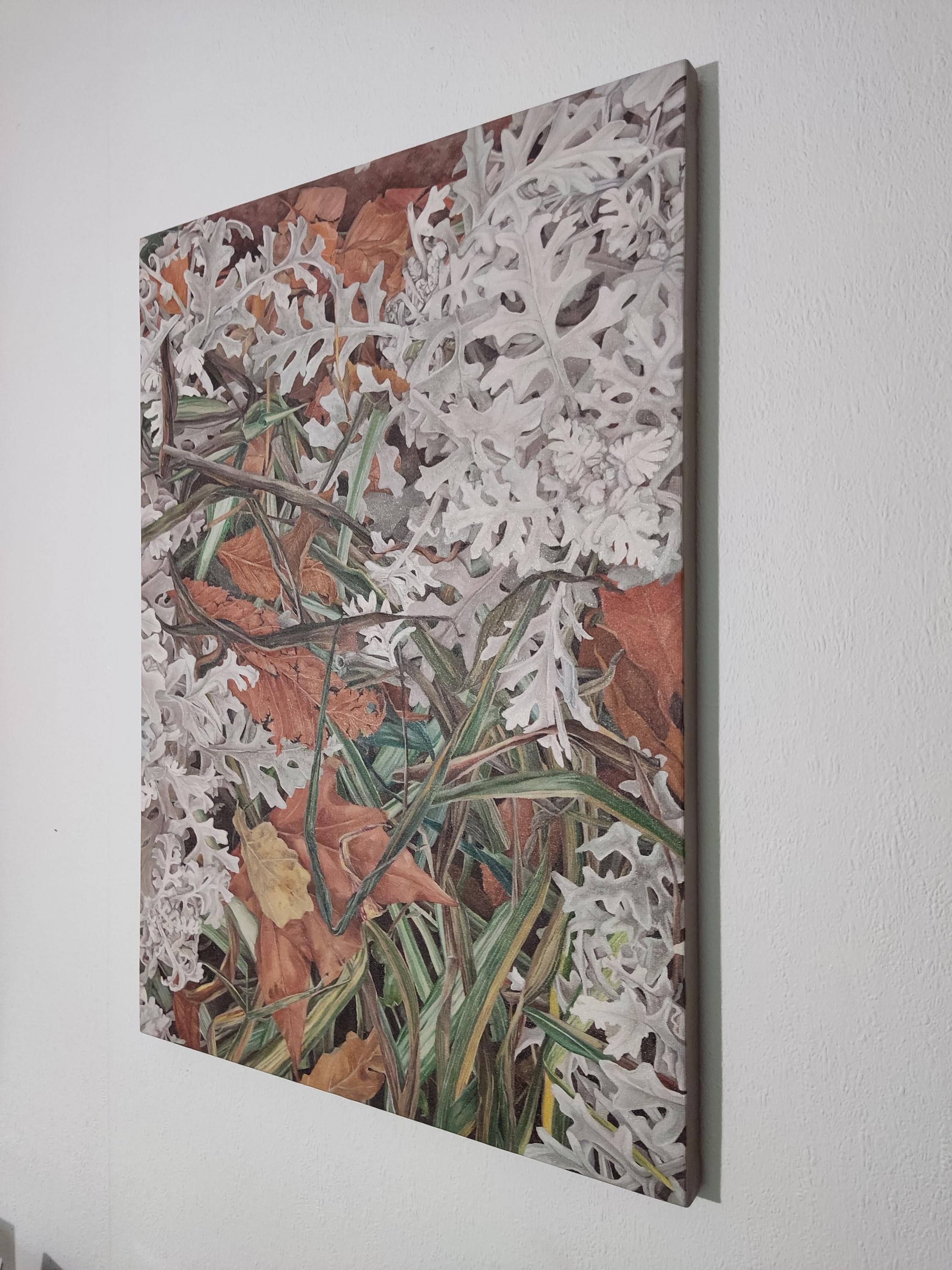 Ciclo, Pittura a olio su tela, Pianta, Contemporaneo realistico, Nature walks in vendita 5