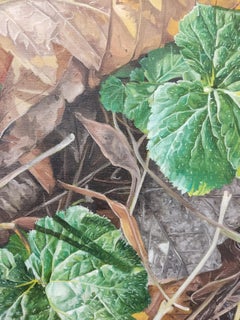 Décembre, Oil on Canvas, Contemporary painting, Sunlight Foliage, Living nature