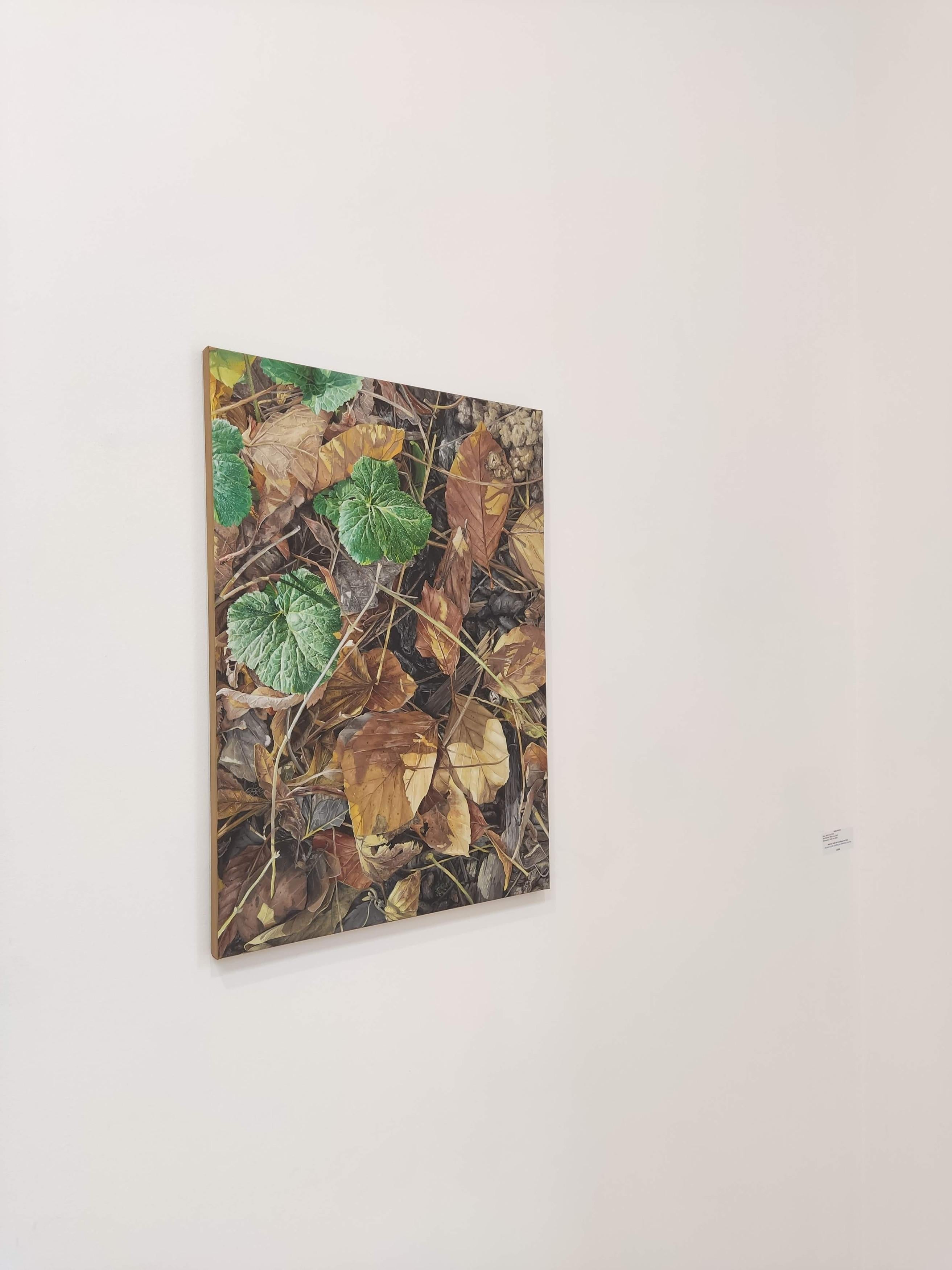 Décembre, Olio su tela, Pittura contemporanea, Fogliame alla luce del sole, Natura viva in vendita 3