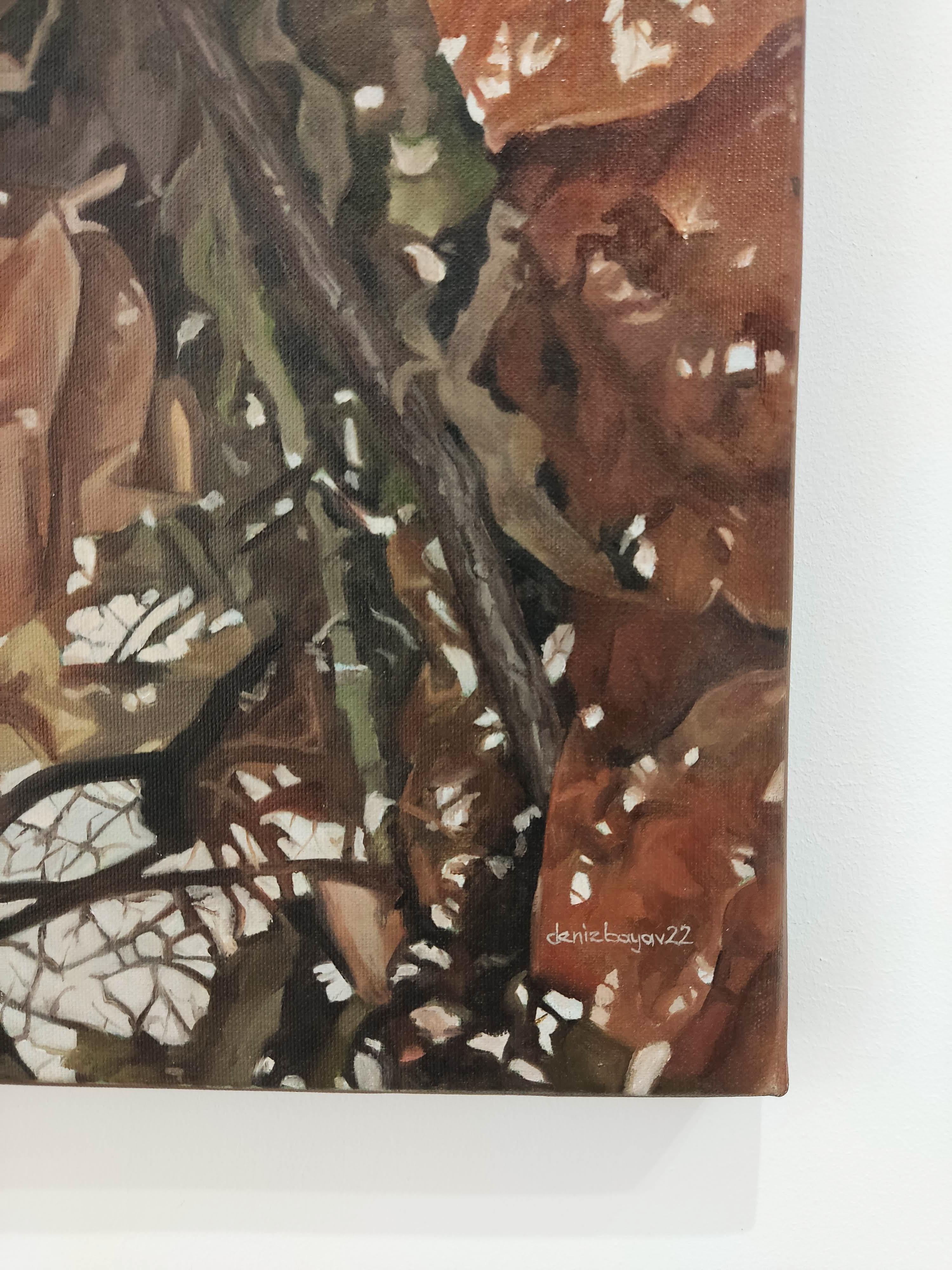 La Terre, Le Ciel, Huile sur toile, Peinture contemporaine, Eau, Reflets en vente 4