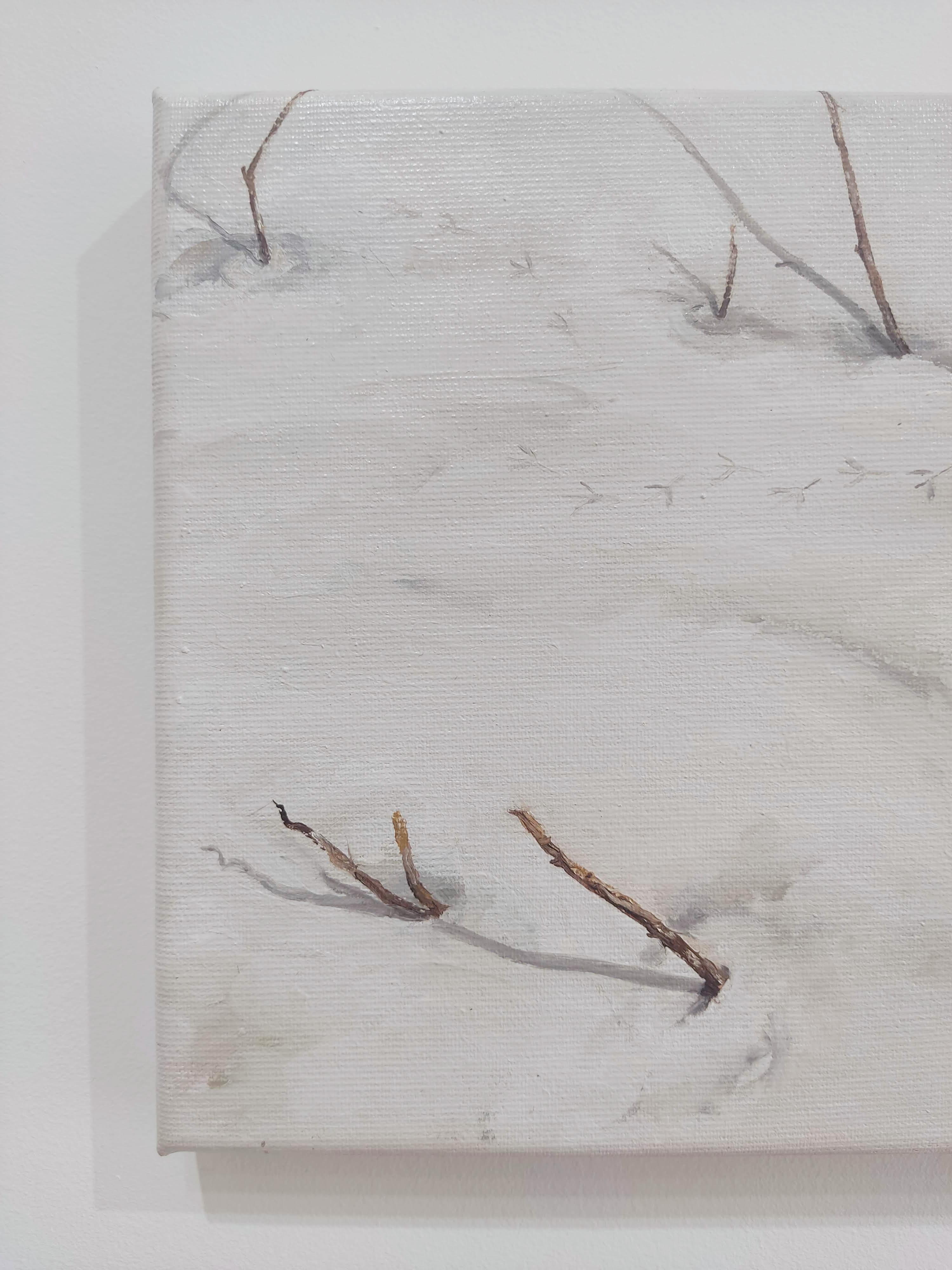 Life, Oil painting on Canvas, Landscape, Snow, Nature - Painting by Deniz Bayav