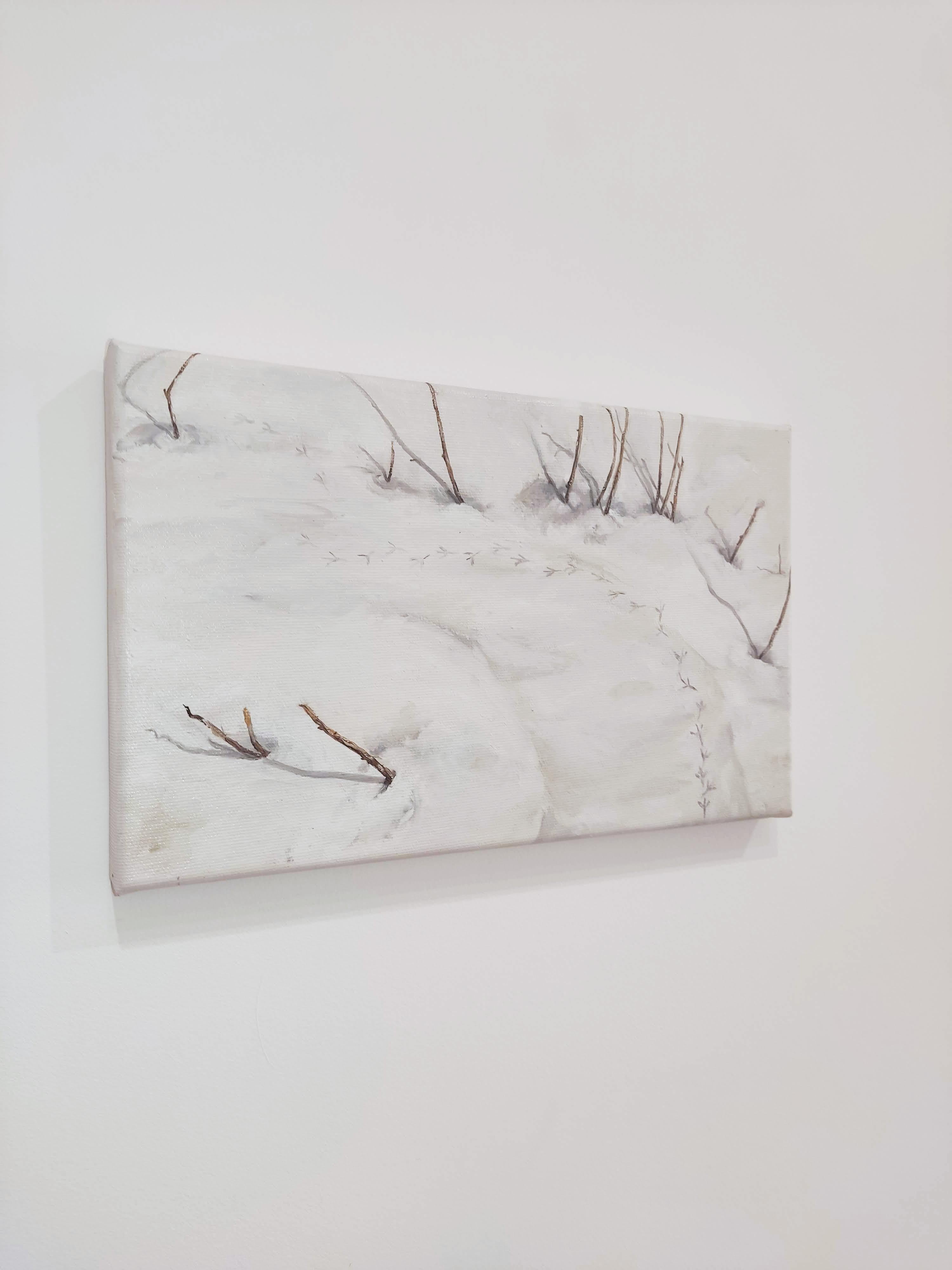 Life, Oil painting on Canvas, Landscape, Snow, Nature For Sale 1