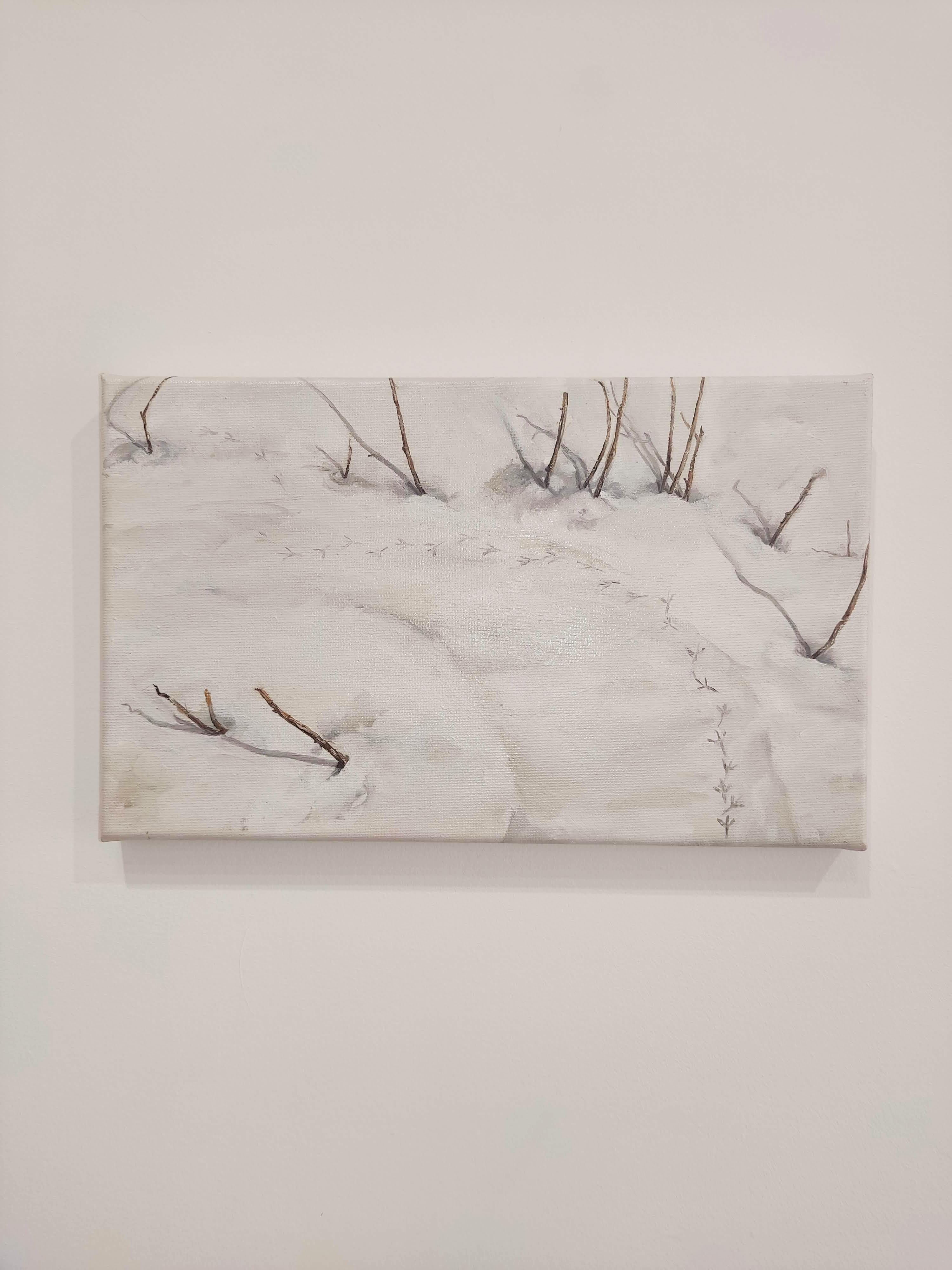 Life, Oil painting on Canvas, Landscape, Snow, Nature For Sale 4