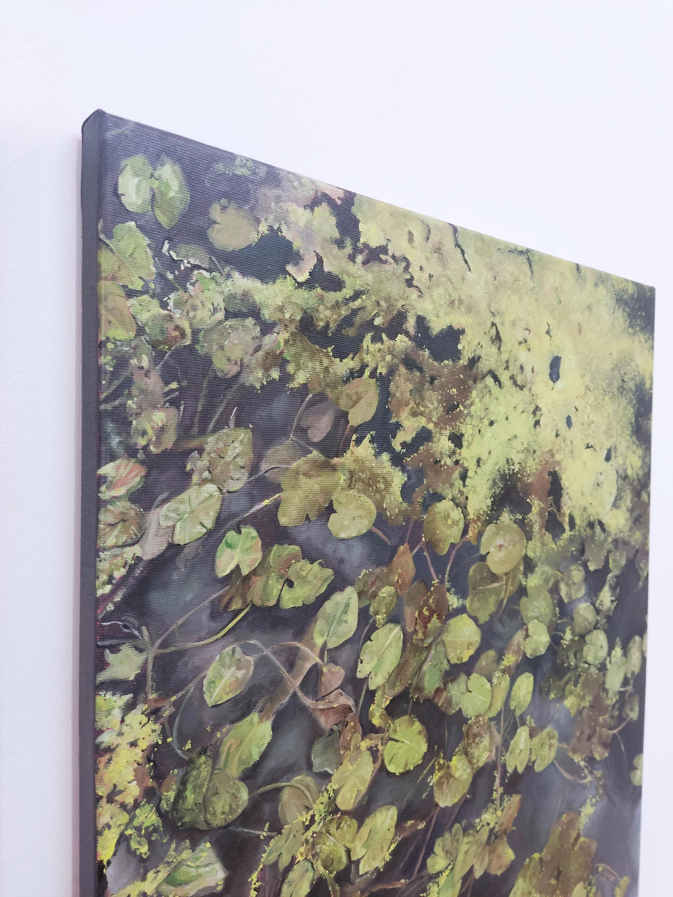 Arbeiten :  Original Ölgemälde, Unikat. Handgefertigte Kunstwerke. Bereit zum Aufhängen.
Medium: Öl- und Acrylgemälde auf Leinwand.
Künstler : Deniz Bayav
Thema : Nénuphar (Titel) 
Signatur : Das Werk ist verso signiert und datiert.
Größe: H 27,56 X