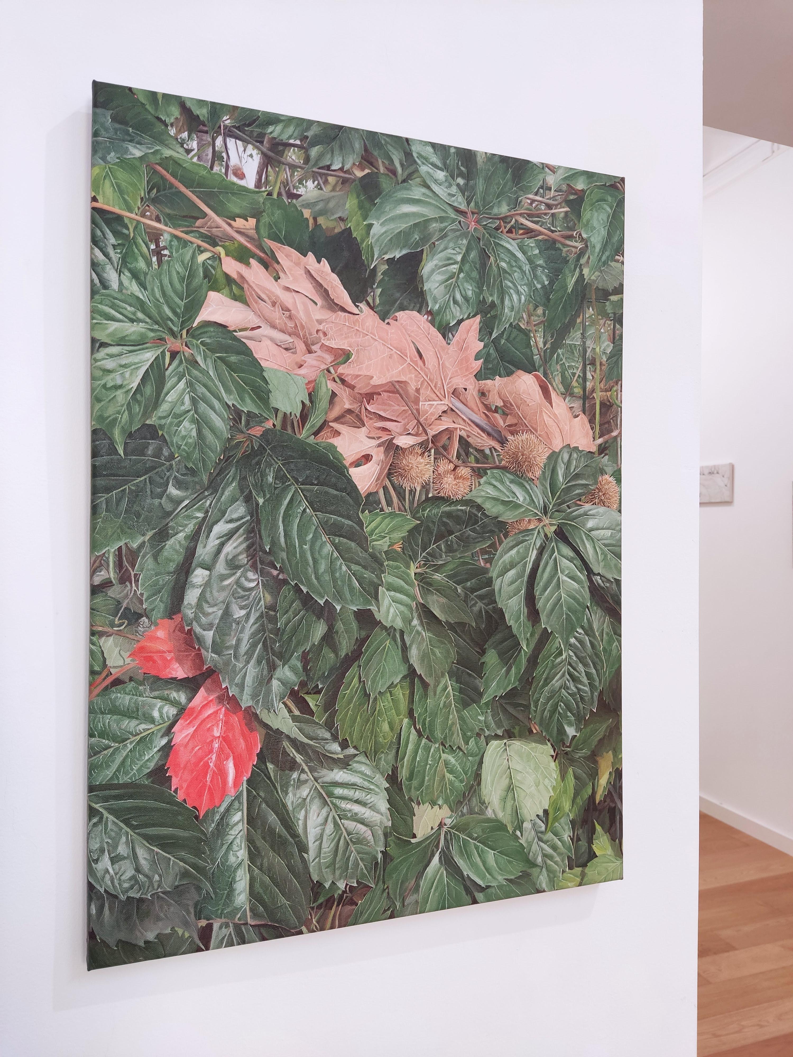 Work :  Original Oil Painting, Unique Work. Handmade artwork. Ready to Hang.
Medium : Oil and Acrylic painting on Canvas.
Artist : Deniz Bayav
Subject : Octobre (Title / FR) 
Signature : The work is signed and dated verso.
Size : H 27.56 X W 19.69