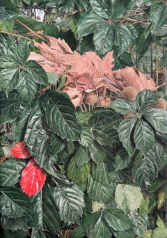 Ottobre, Pittura a olio su tela, Foglie, Foresta, Nature realistiche