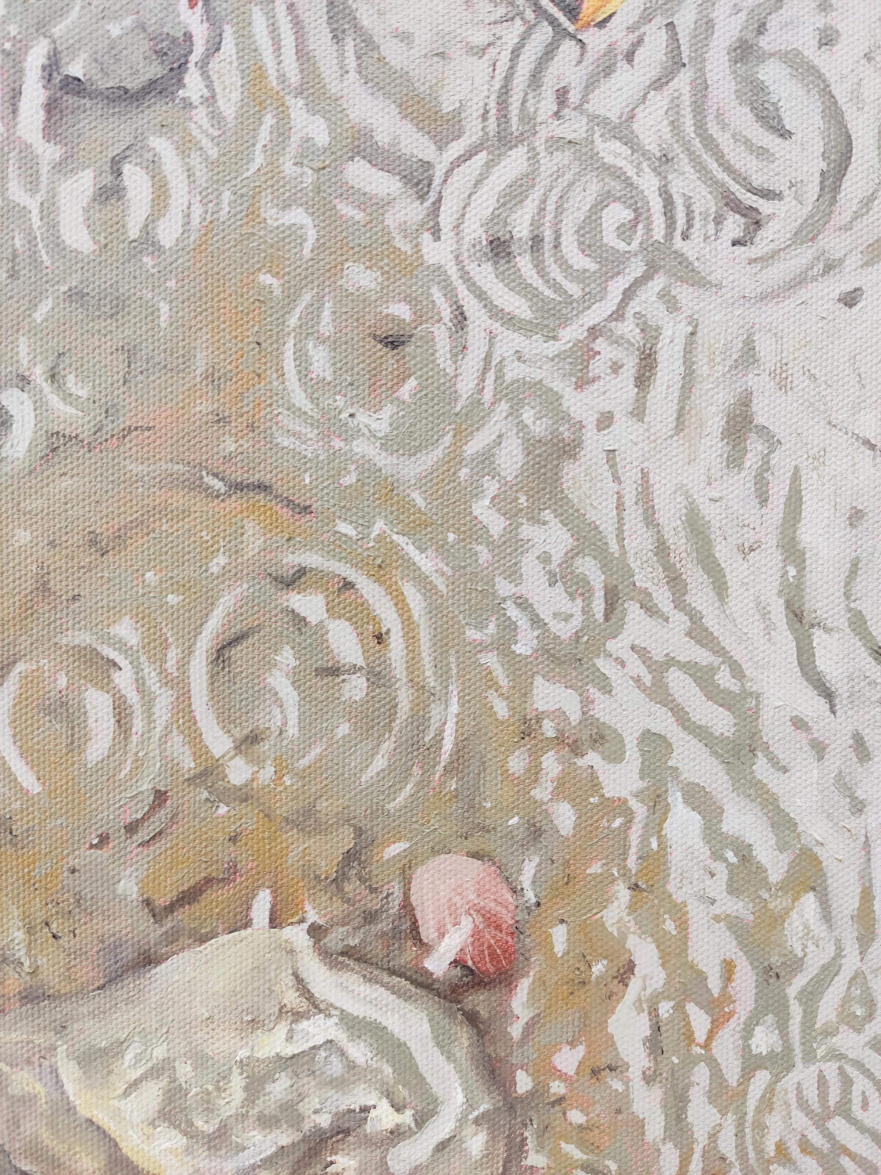 Poésie Muette, Oil on Canvas, Contemporary painting, Water Reflections, Rain - Painting by Deniz Bayav