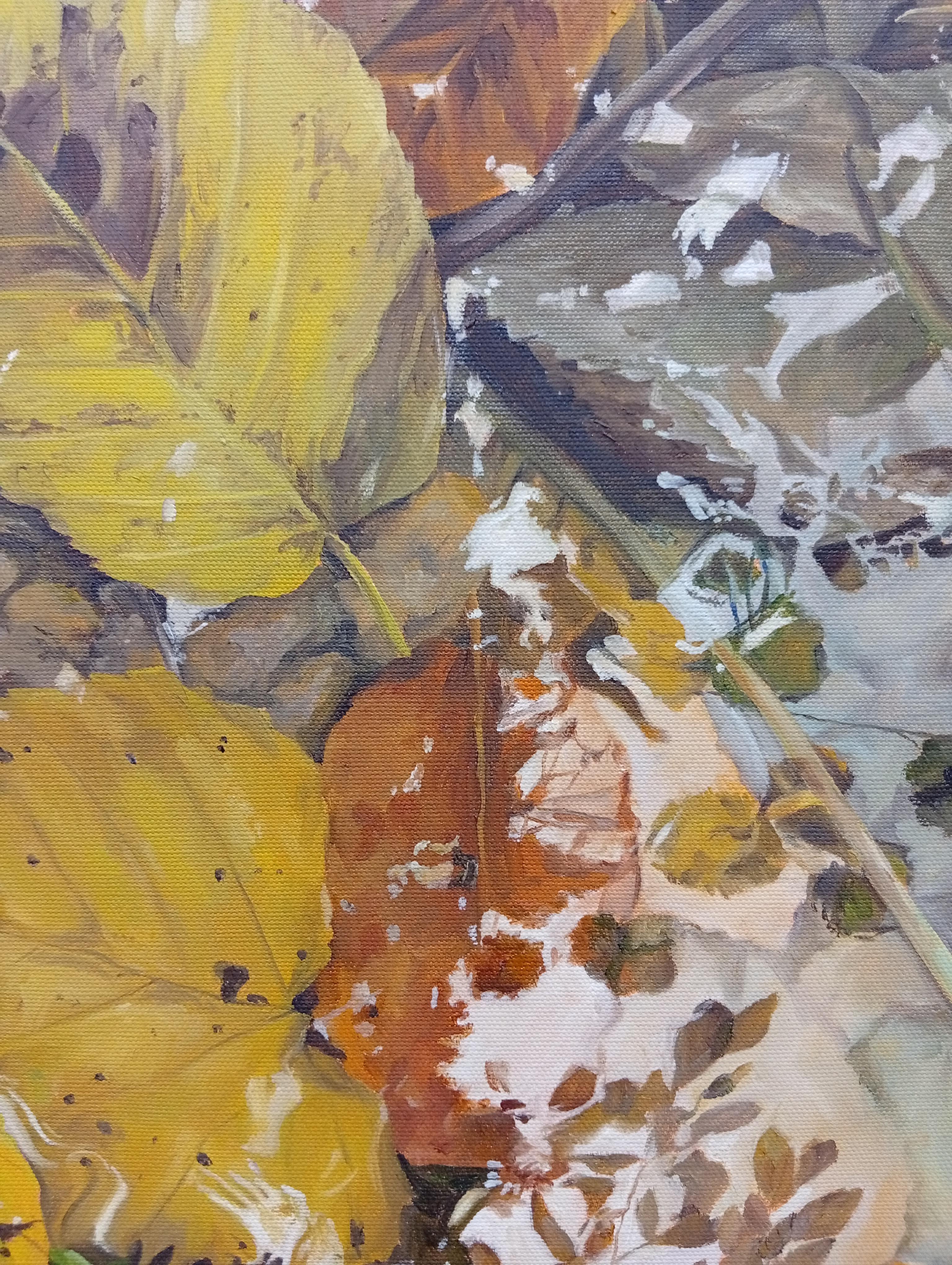 Work :  Original Unique Work. Handmade artwork. Ready to Hang.
Medium : Oil and Acrylic painting on Canvas.
Artist : Deniz Bayav
Subject : Reflet (Title / FR) 
In “Reflet”, contemporary artist Deniz Bayav explores the delicate balance between