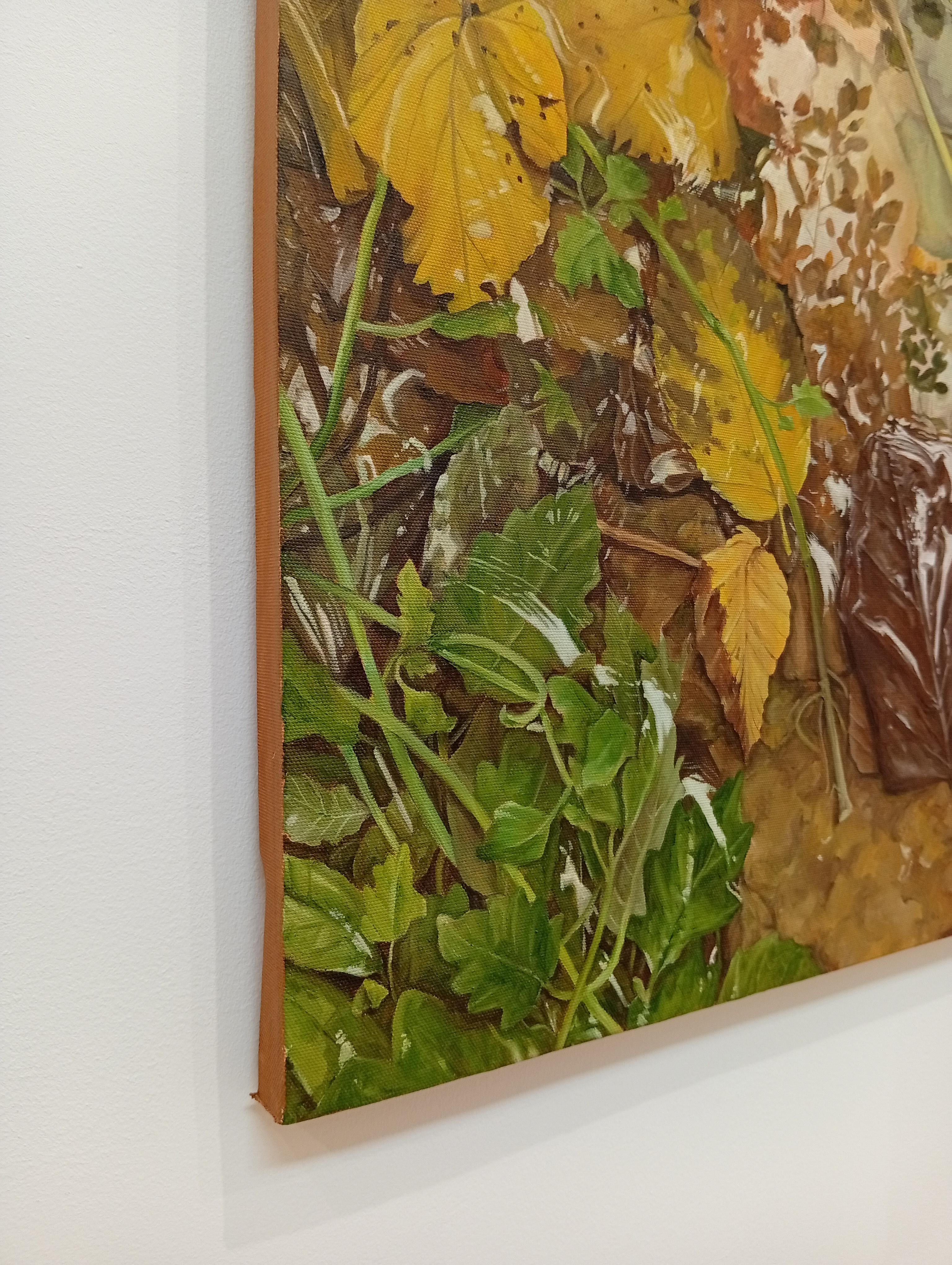 Reflet, Contemporary Original Painting, Acrylic and Oil, Realist, Natural Art For Sale 1