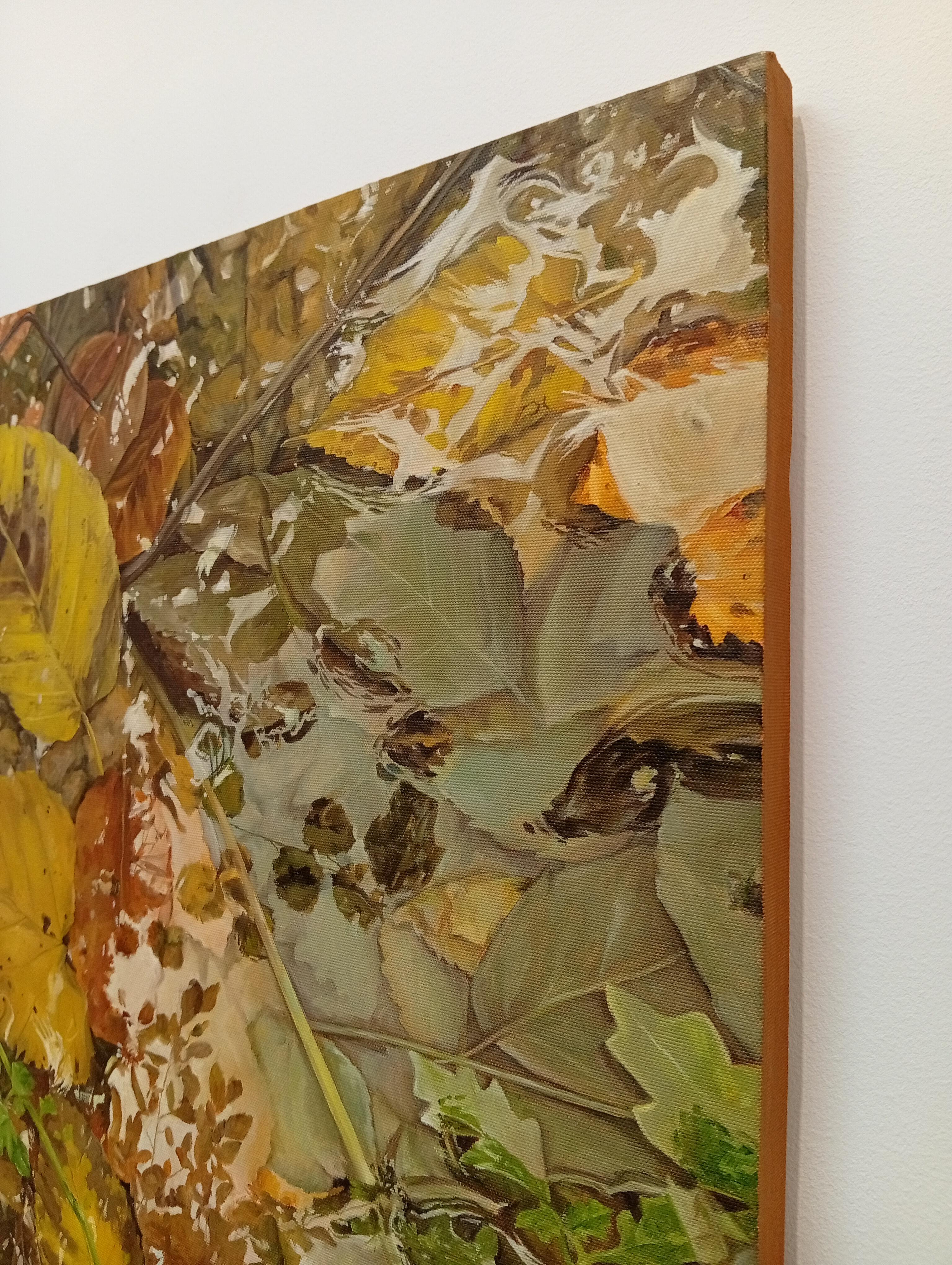 Reflet, Contemporary Original Painting, Acrylic and Oil, Realist, Natural Art For Sale 3