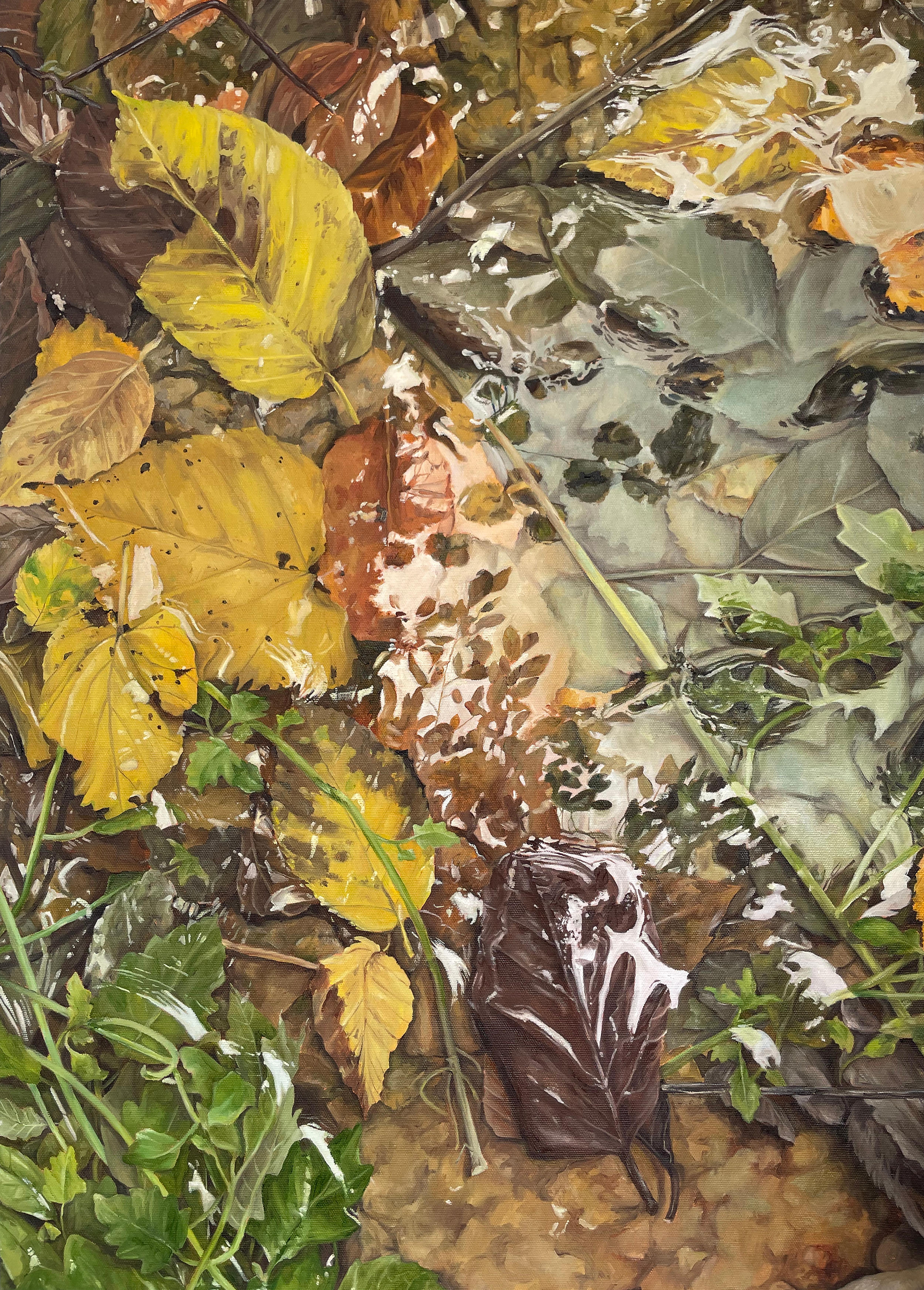 Deniz Bayav Landscape Painting - Reflet, Contemporary Original Painting, Acrylic and Oil, Realist, Natural Art