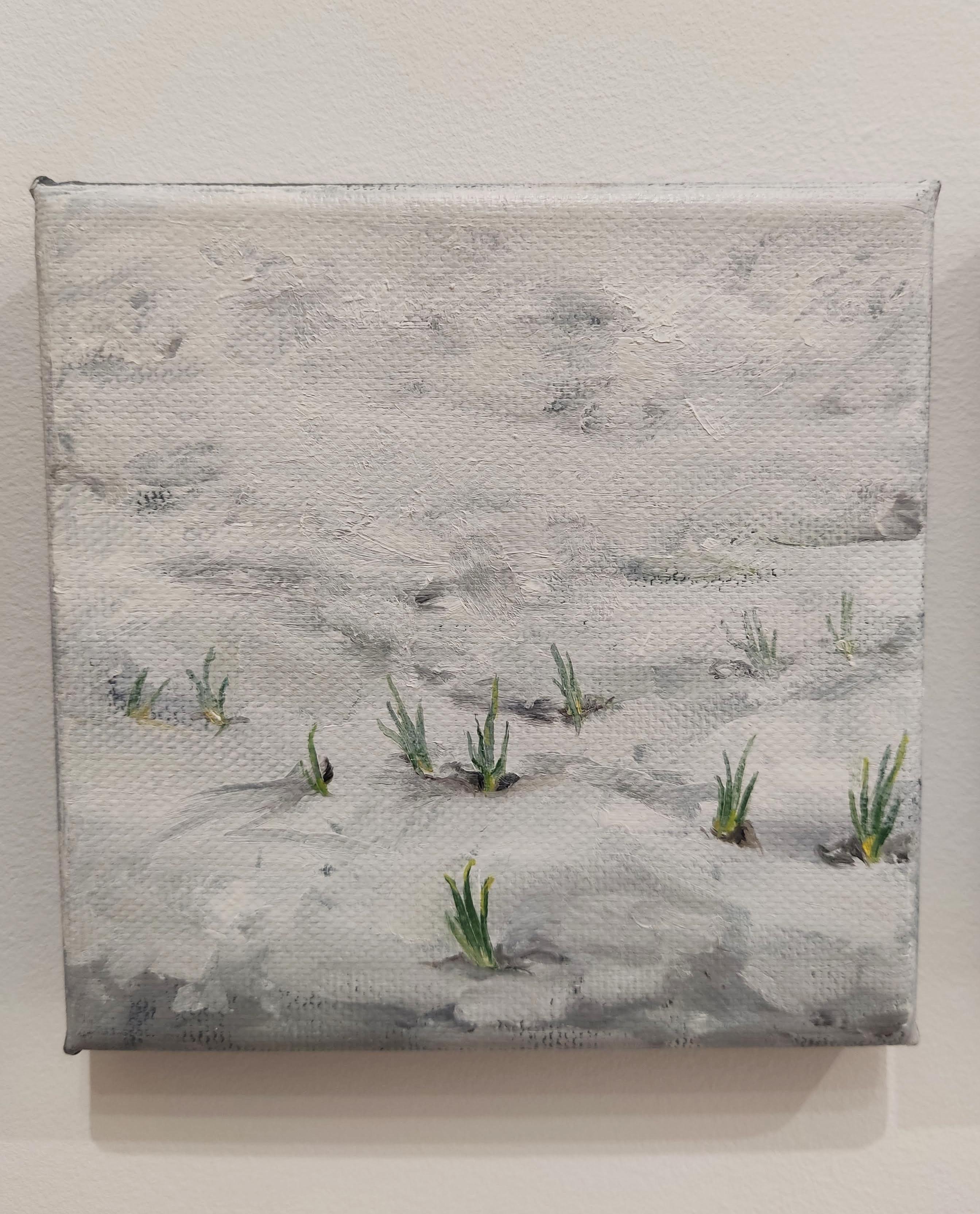 Tríptico, Óleo sobre lienzo, Paisaje contemporáneo, Nieve, Naturaleza - Painting Contemporáneo de Deniz Bayav