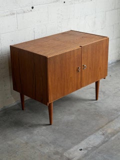 Denka Teak Cabinet Wooden Small Storage Denmark 1970s