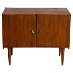 Denka Teak Cabinet Wooden Small Storage Denmark 1970s