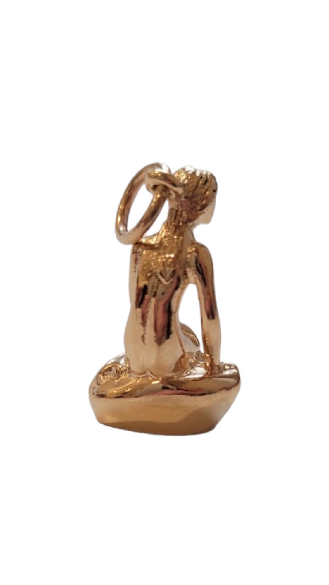 Denmark 14K Yellow Gold Little Mermaid Charm #18388 In Good Condition For Sale In Washington Depot, CT