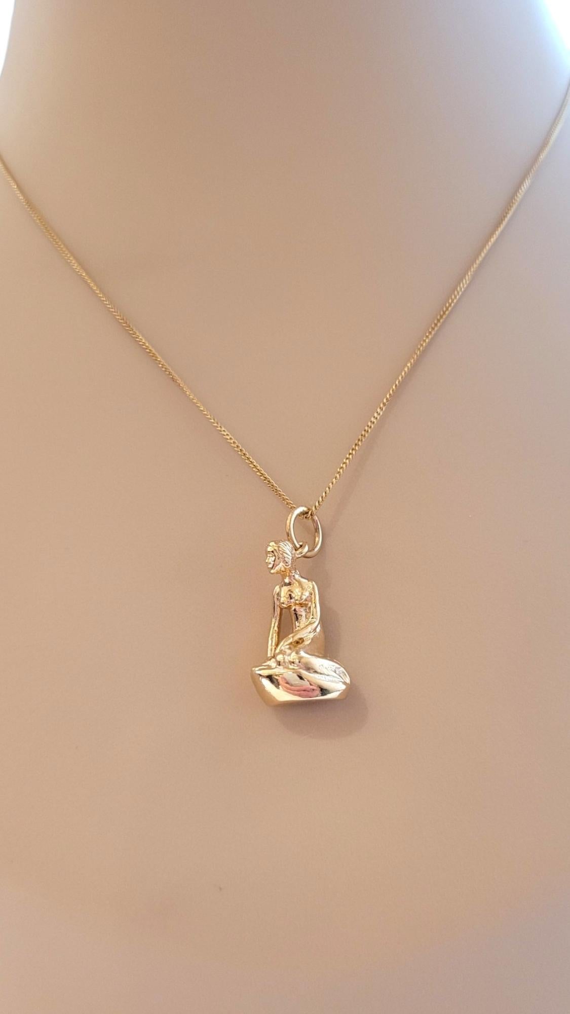 Denmark 14K Yellow Gold Little Mermaid Charm #18388 For Sale 3