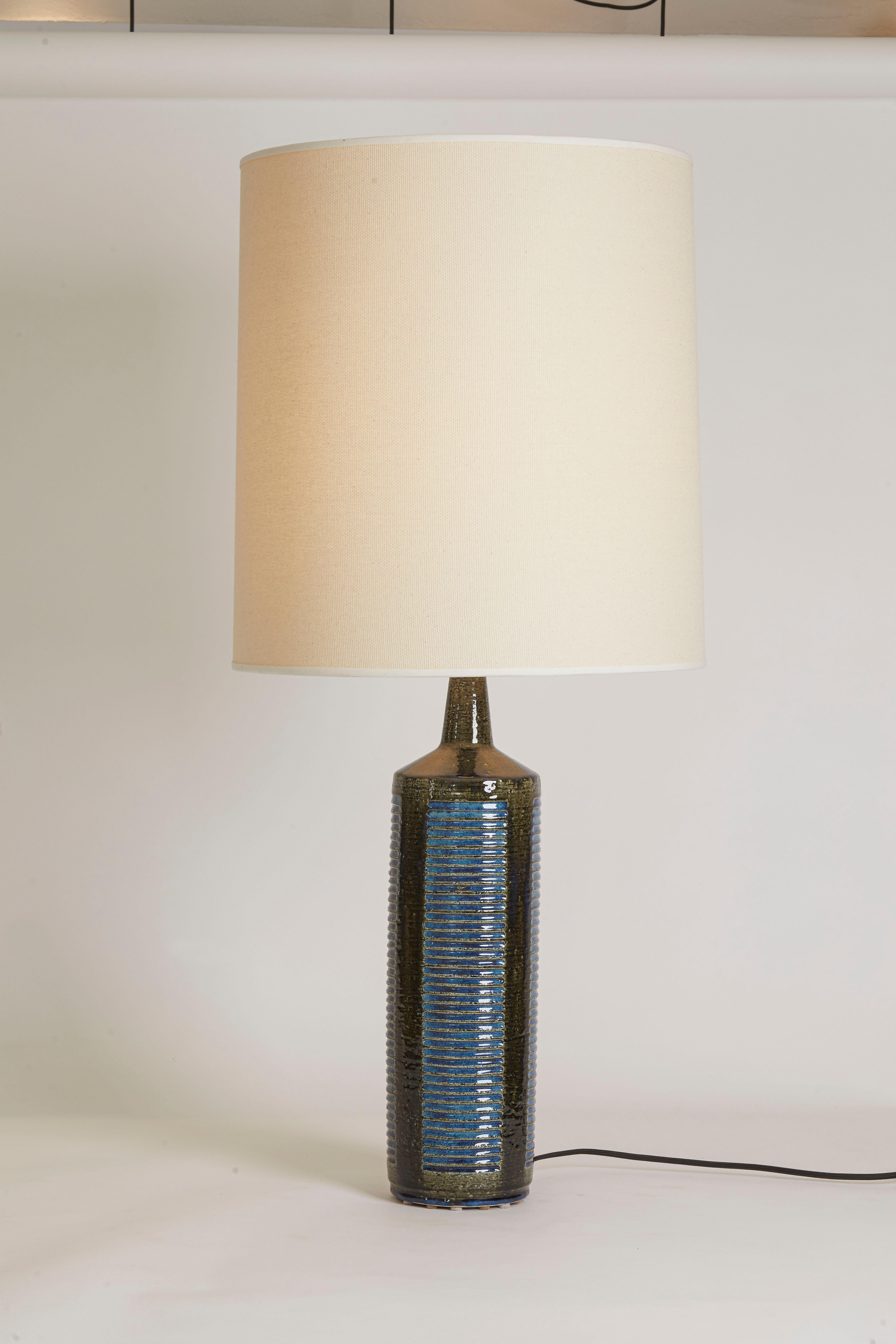 Danemark 1960 - Lampe de table Per Linnemann et abat-jour personnalisé