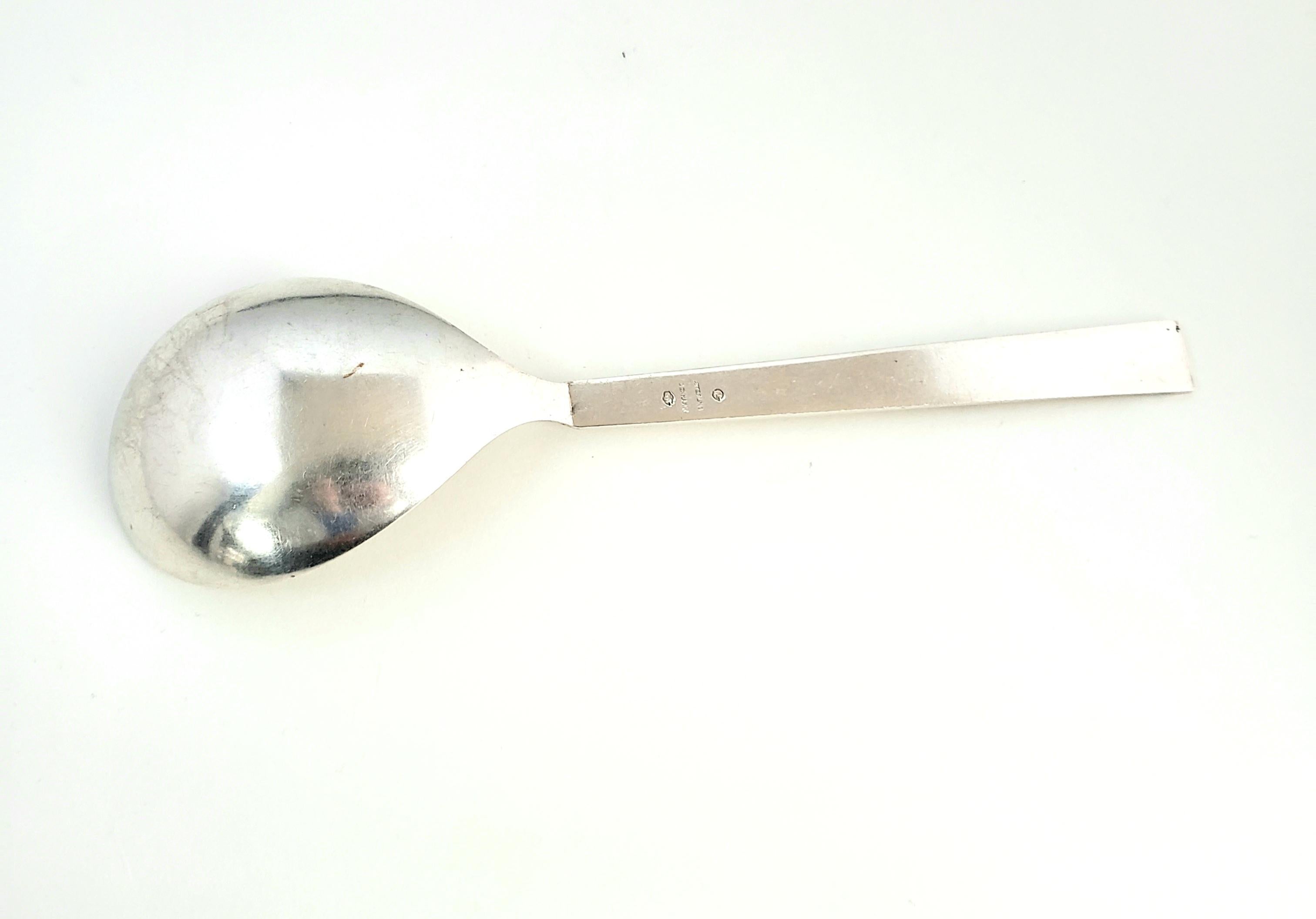 Denmark Grann and Laglye Sterling Silver Serving Spoon In Good Condition For Sale In Washington Depot, CT