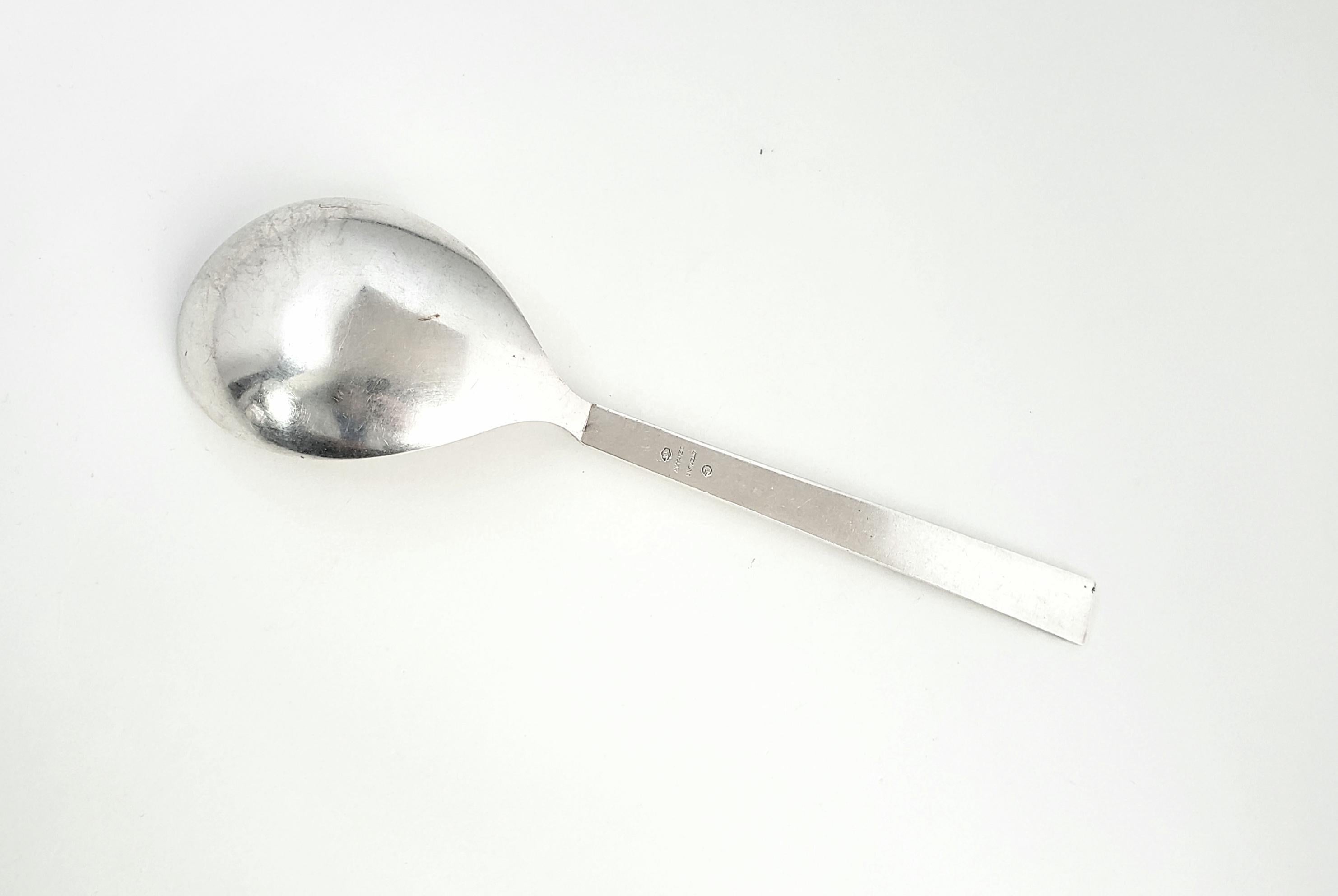 Women's or Men's Denmark Grann and Laglye Sterling Silver Serving Spoon For Sale
