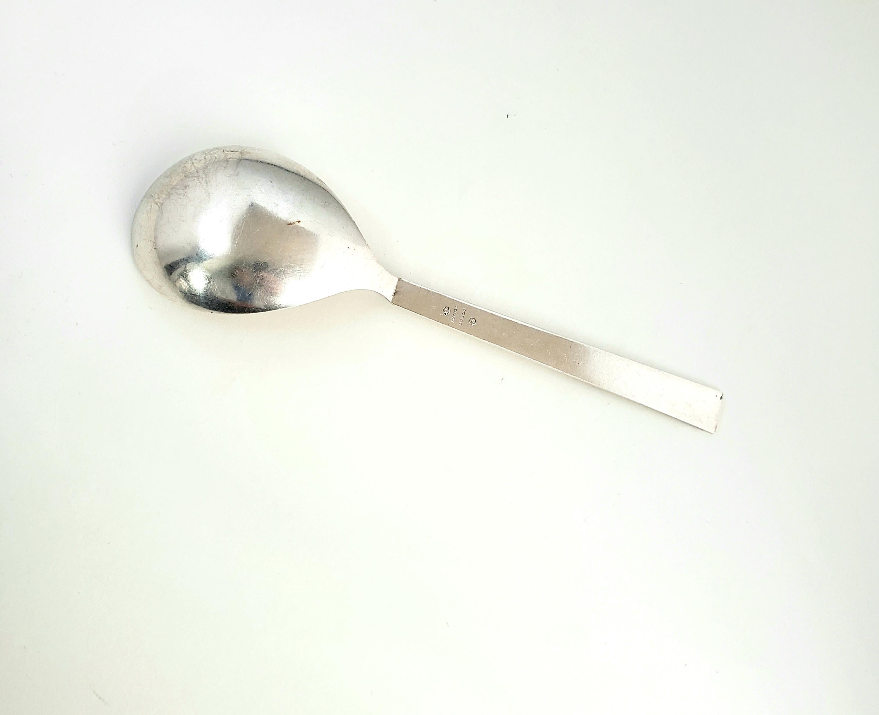 Denmark Grann and Laglye Sterling Silver Serving Spoon For Sale 1