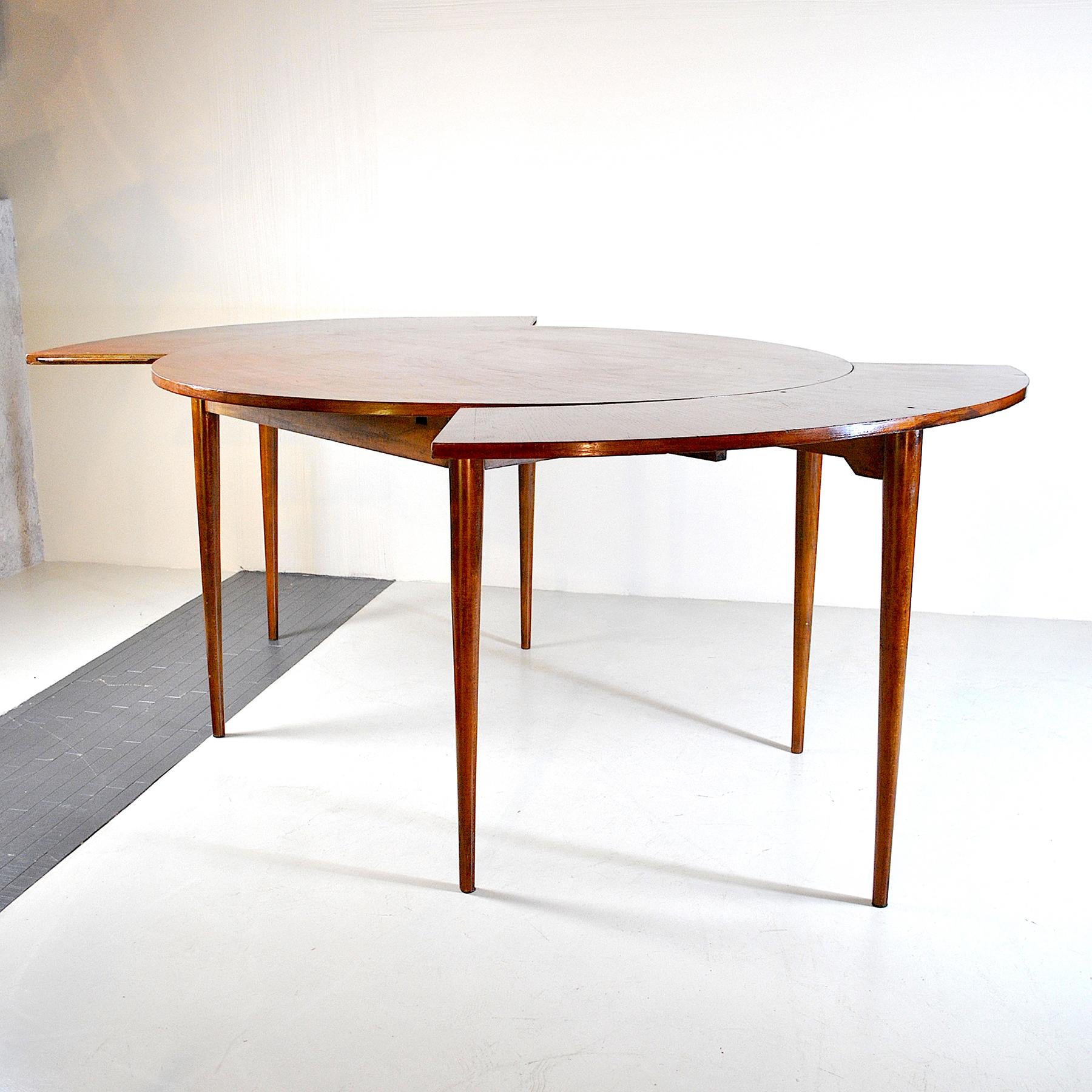 Denmark Midcentury Dyrlung Smithh Table Flip Flap For Sale 3