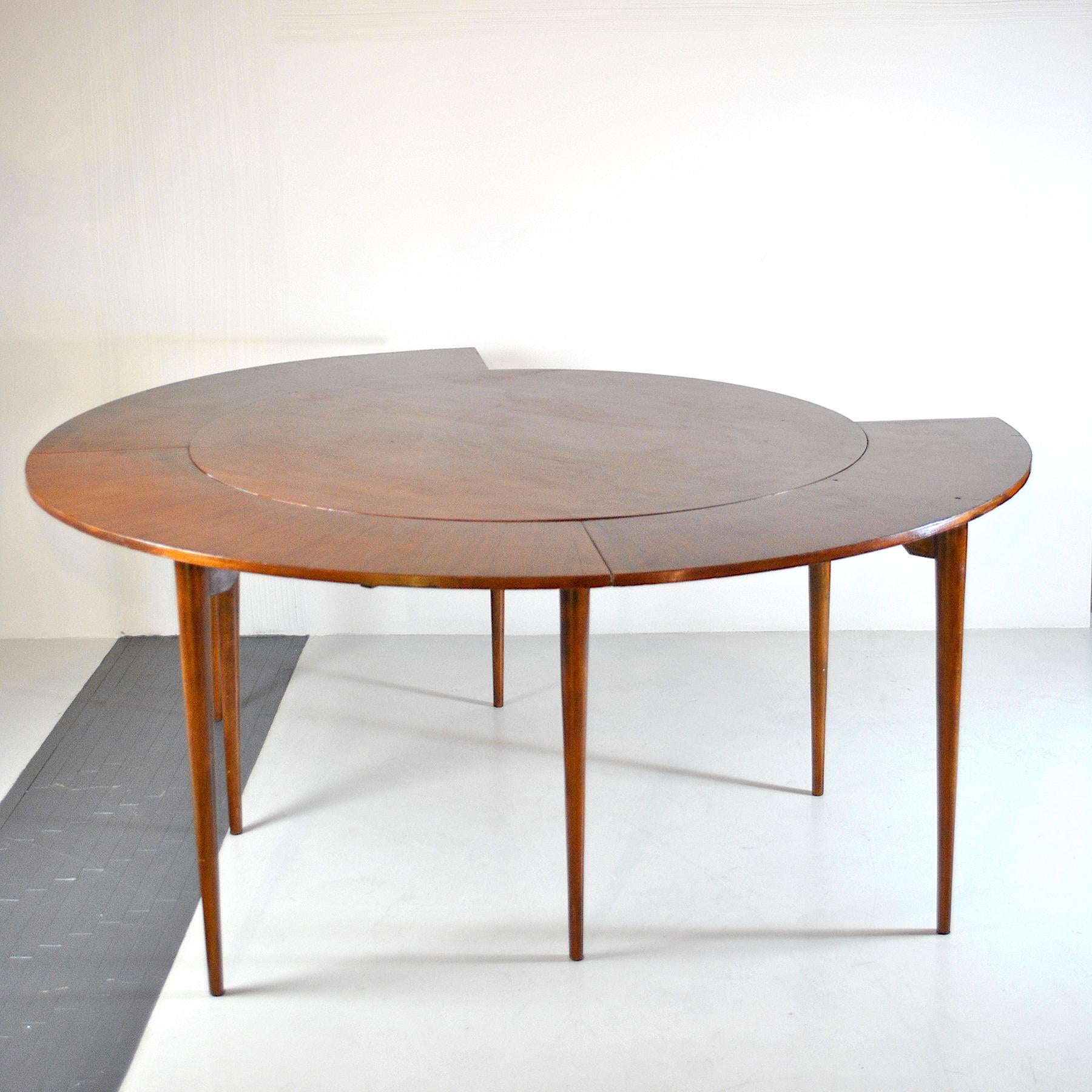 Denmark Midcentury Dyrlung Smithh Table Flip Flap For Sale 7