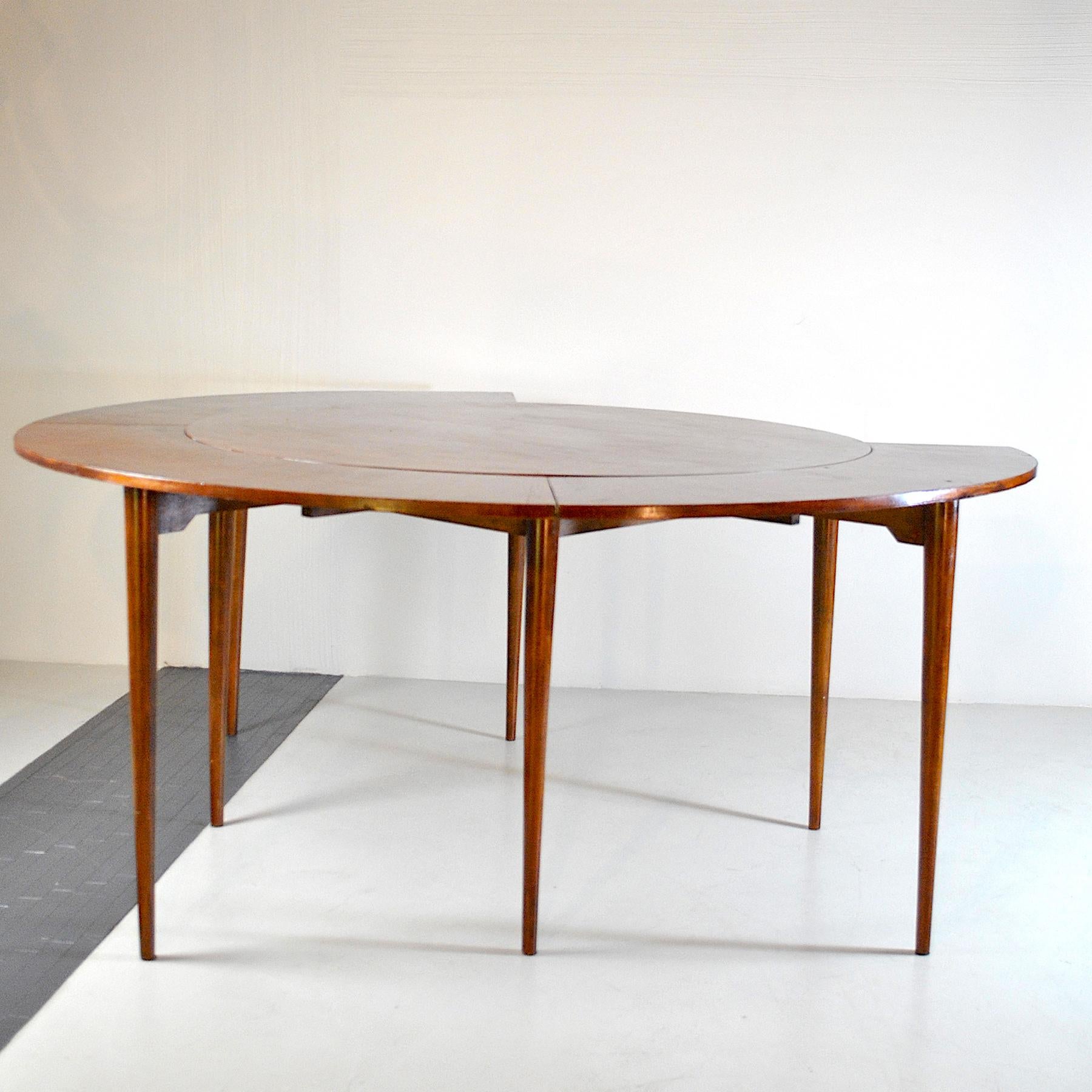 Denmark Midcentury Dyrlung Smithh Table Flip Flap For Sale 8