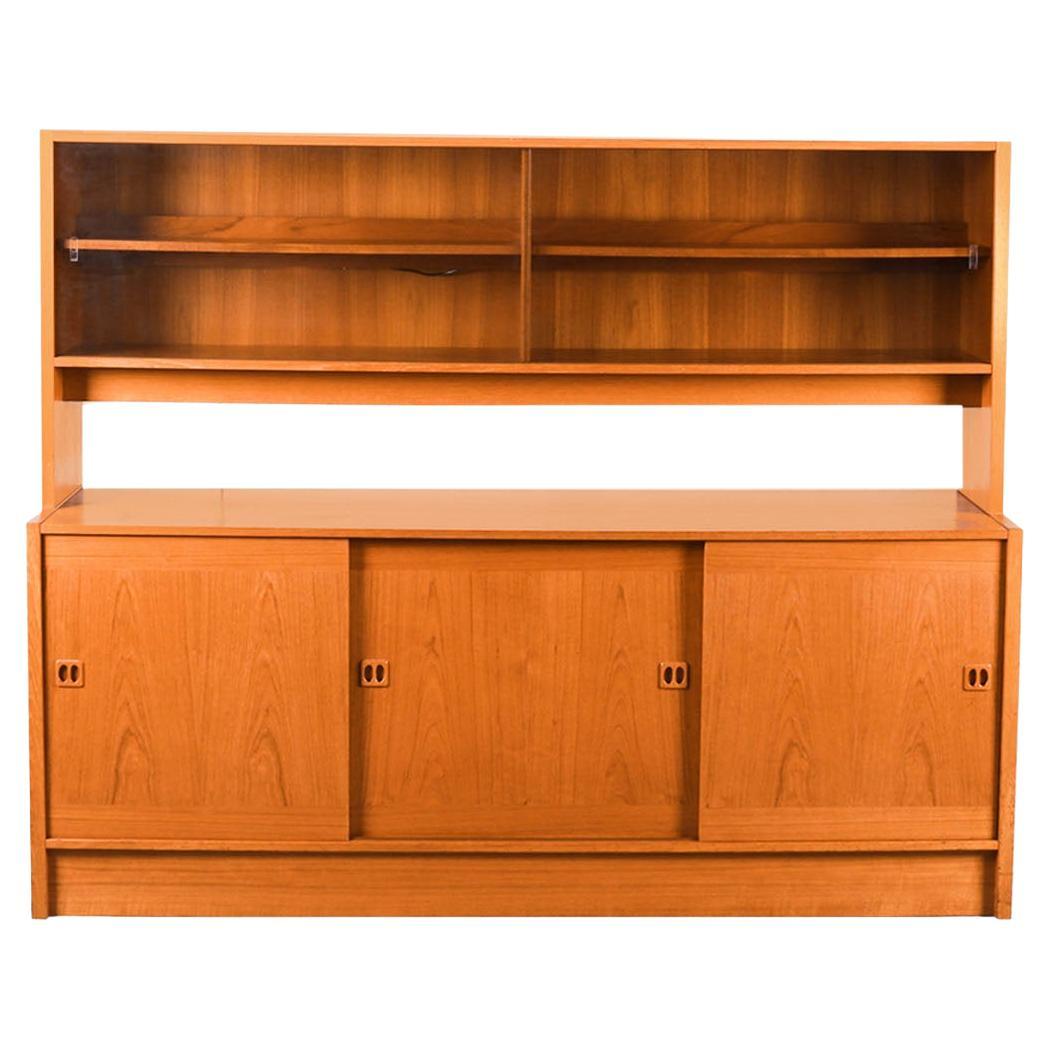 Denmark Mid Century Teak Credenza Hutch