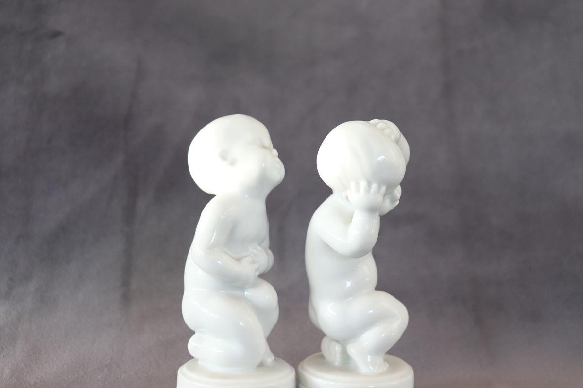 Denmark Porcelain Set of 2 Figurines Bing & Grondahl For Sale 1