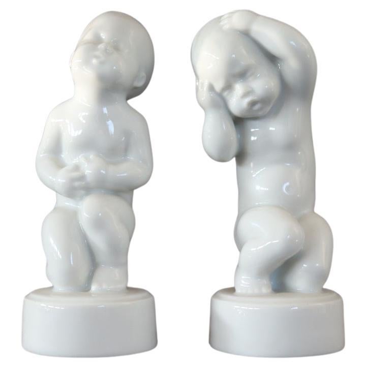 Denmark Porcelain Set of 2 Figurines Bing & Grondahl For Sale