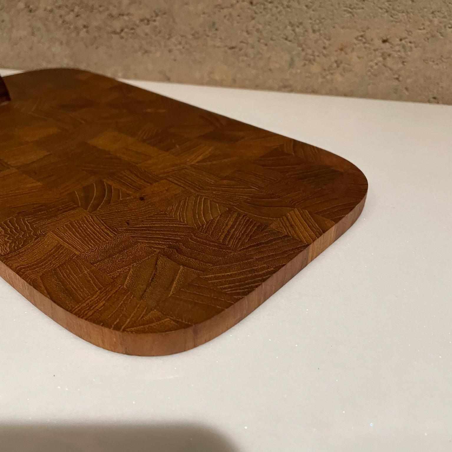 1960s Teakwood Hostess Serving Tray Cheese Charcuterie Board Denmark For Sale 1