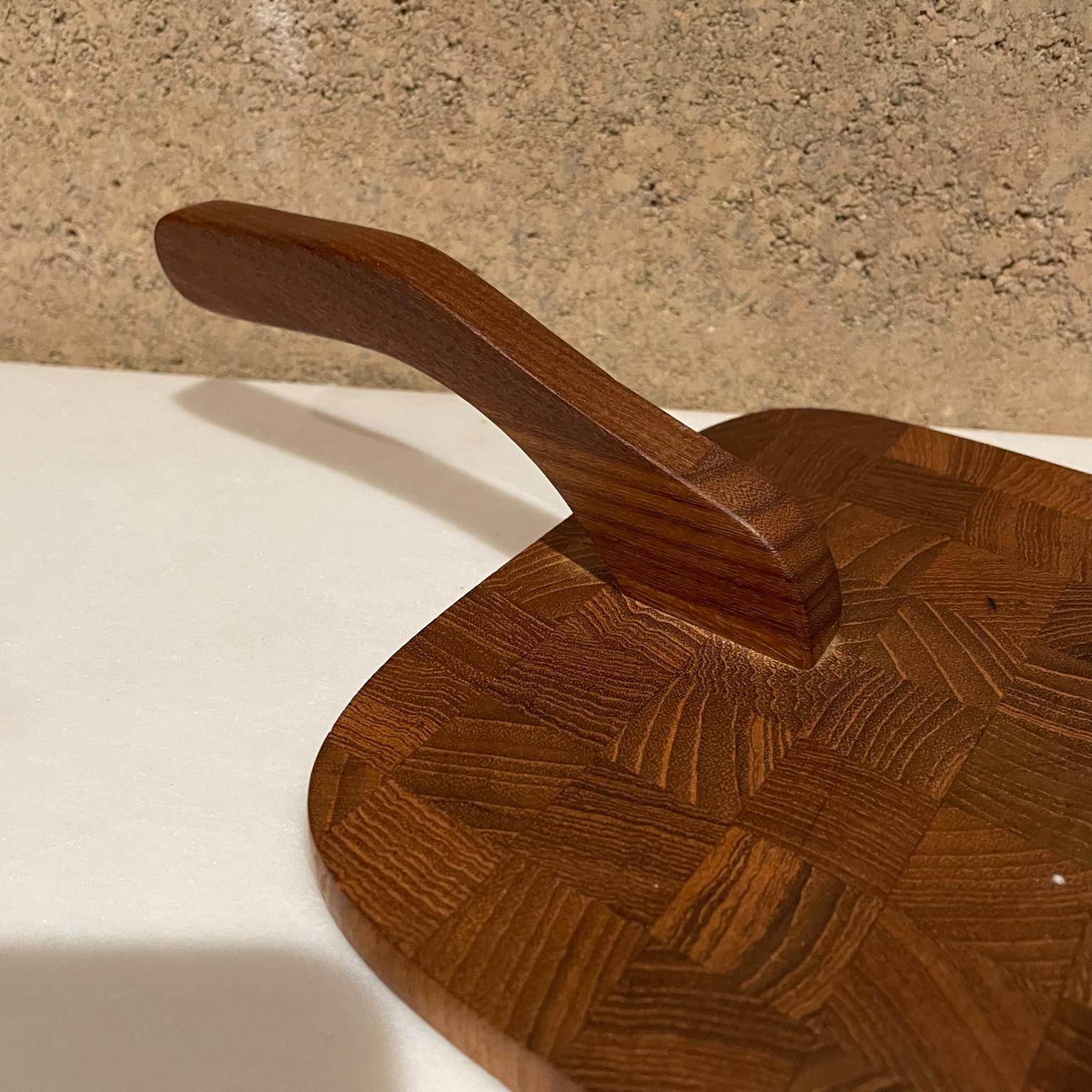 1960s Teakwood Hostess Serving Tray Cheese Charcuterie Board Denmark For Sale 2