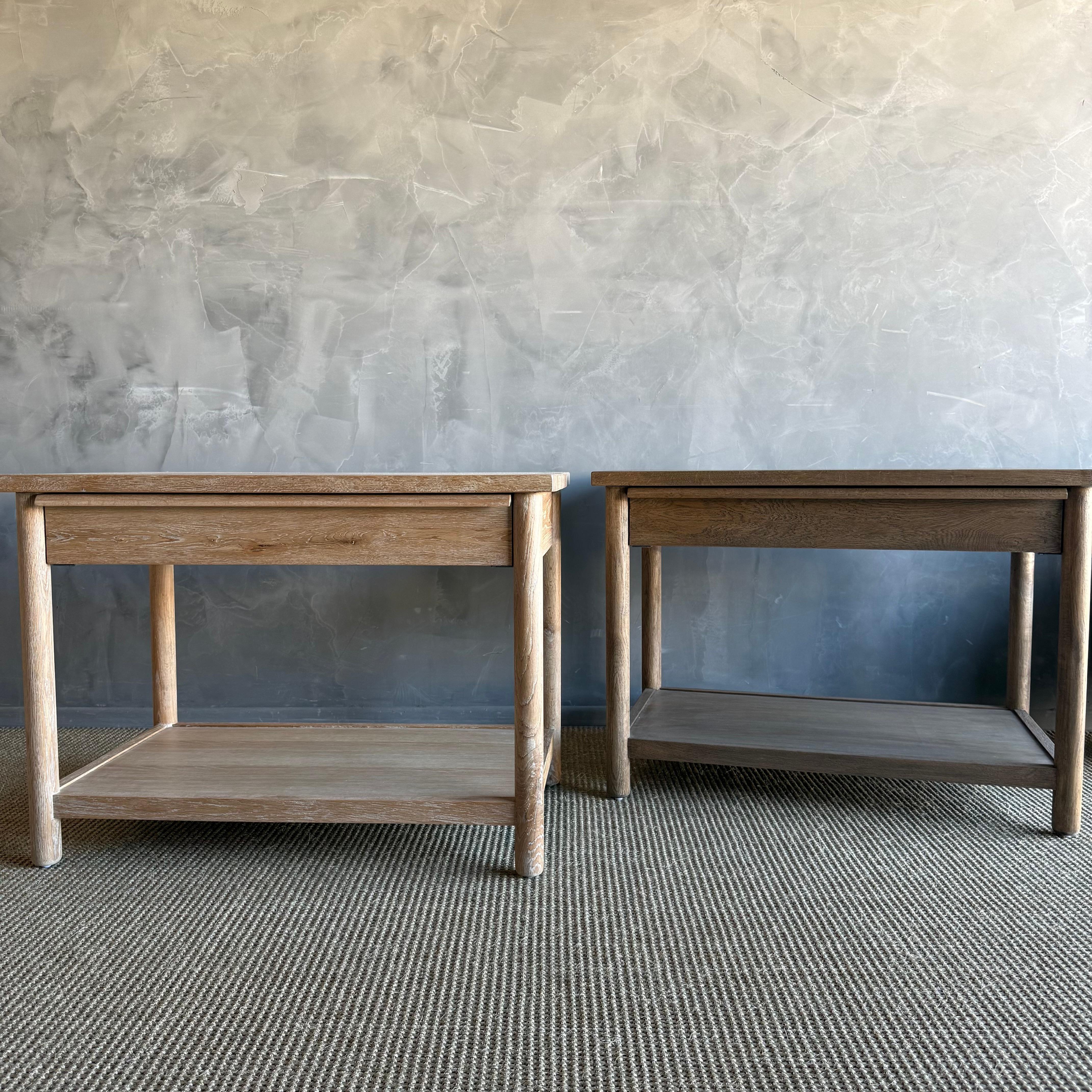 Table de nuit Denmark en Oak Oak avec tiroir à fermeture progressive en Montana Brown en vente 9