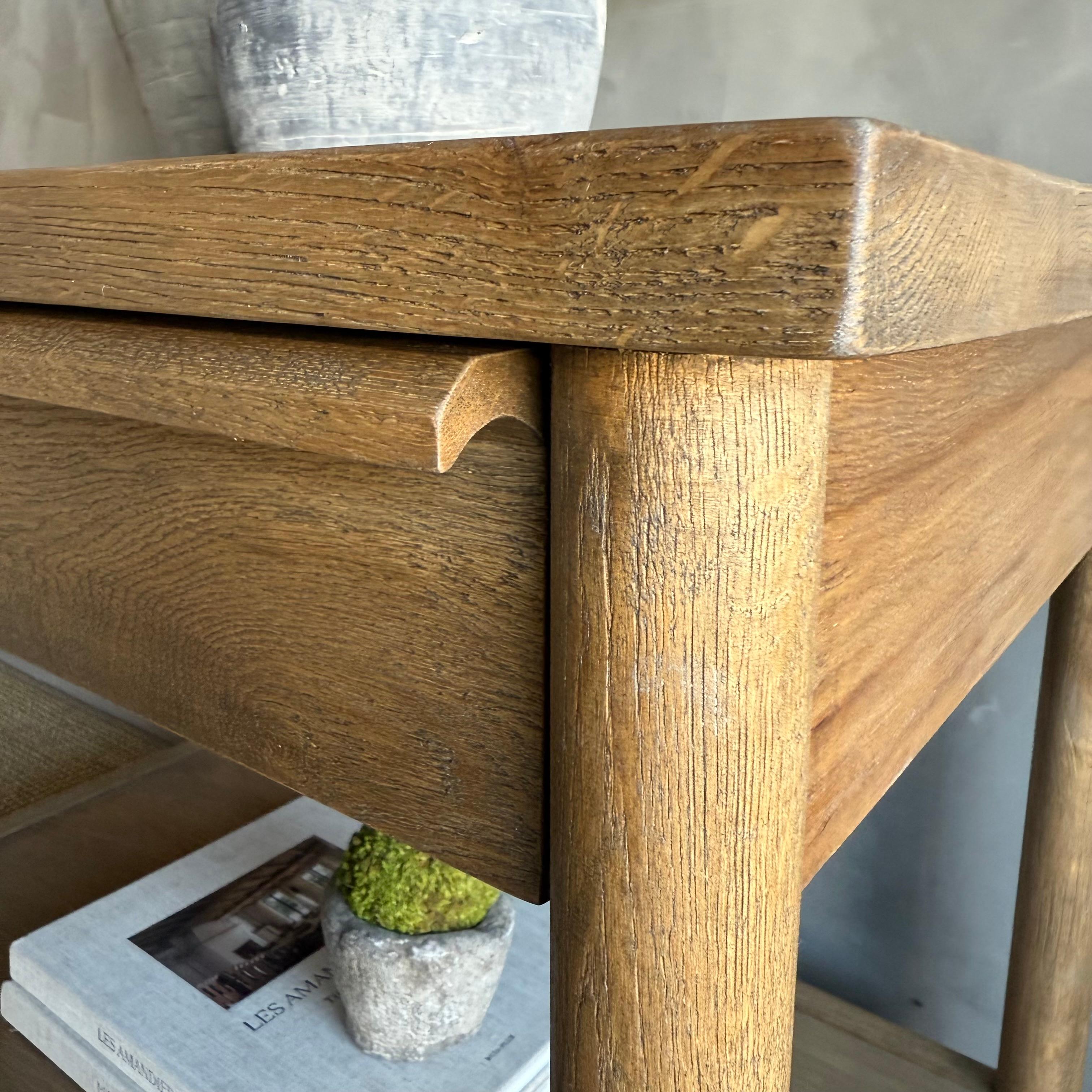 Denmark White Oak Night Stand with Soft Close Drawer in Montana Brown For Sale 3