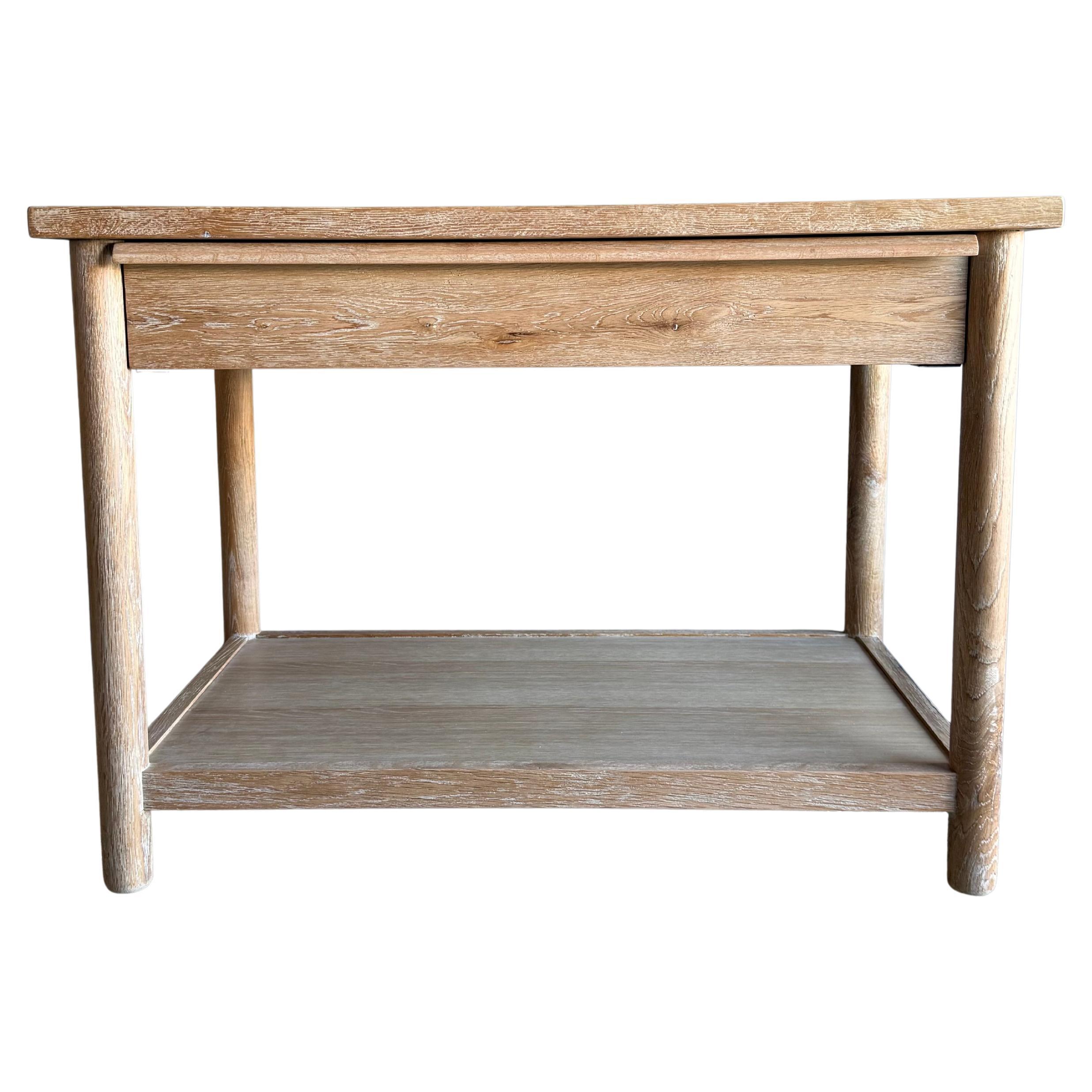 Table de nuit Denmark en Oak Oak blanc avec tiroir à fermeture progressive