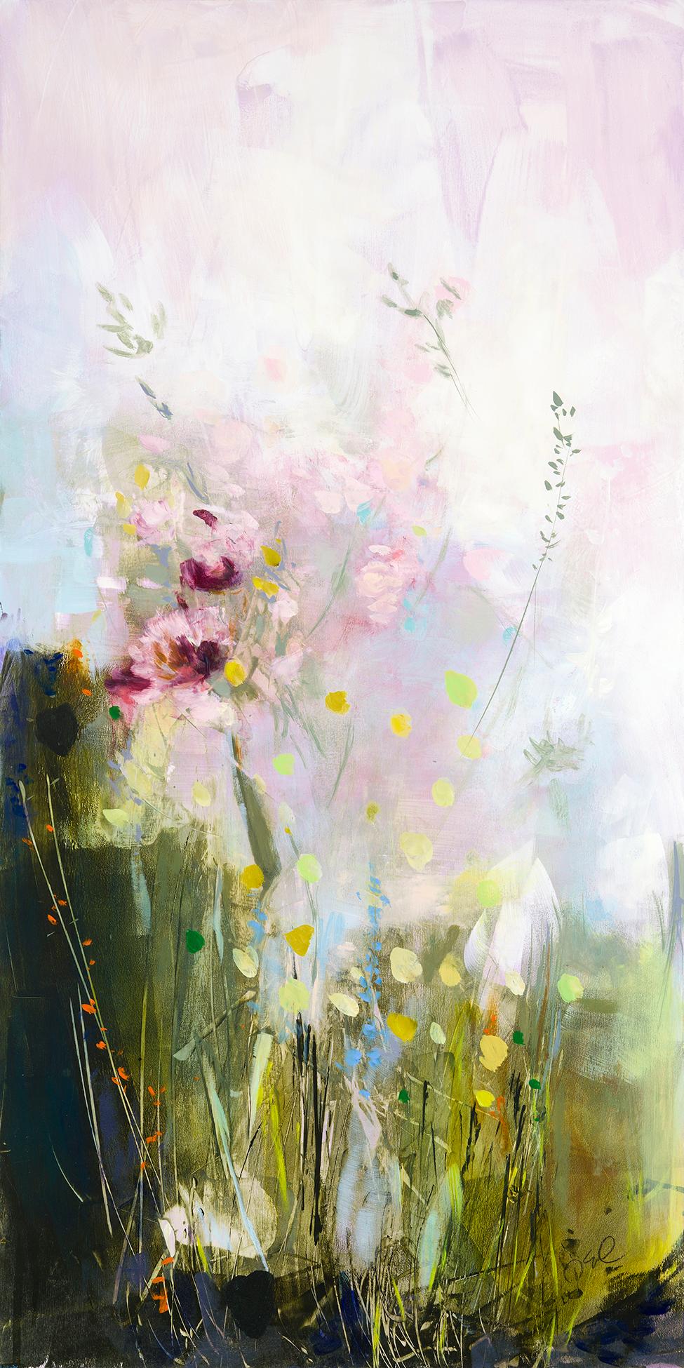 Spring Melodies - Abstract Romantic Floral Botanical Still Life Oil Painting