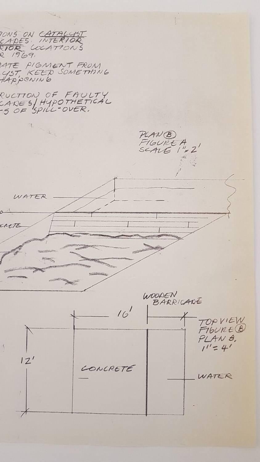 Construction Drawing IV (Art conceptuel, Mécanique, Engineer, Machine) - Moderne Print par Dennis A. Oppenheim