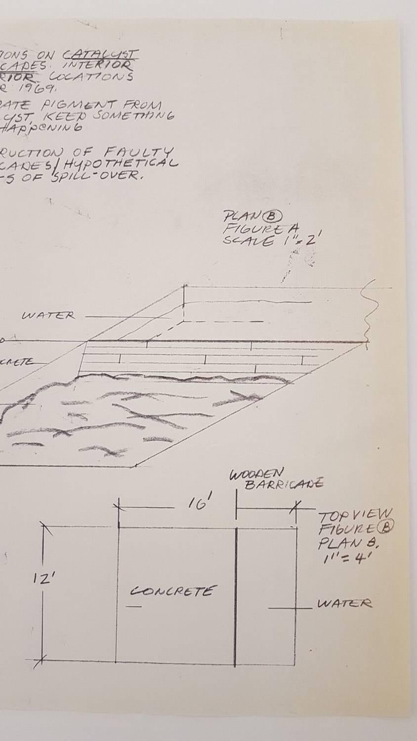 Construction Drawing IV (Conceptual Art, Mechanical, Engineer, Machine) - Modern Print by Dennis A. Oppenheim