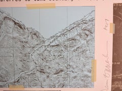 Information Lines (conceptual environmentalist Land Art lithograph)