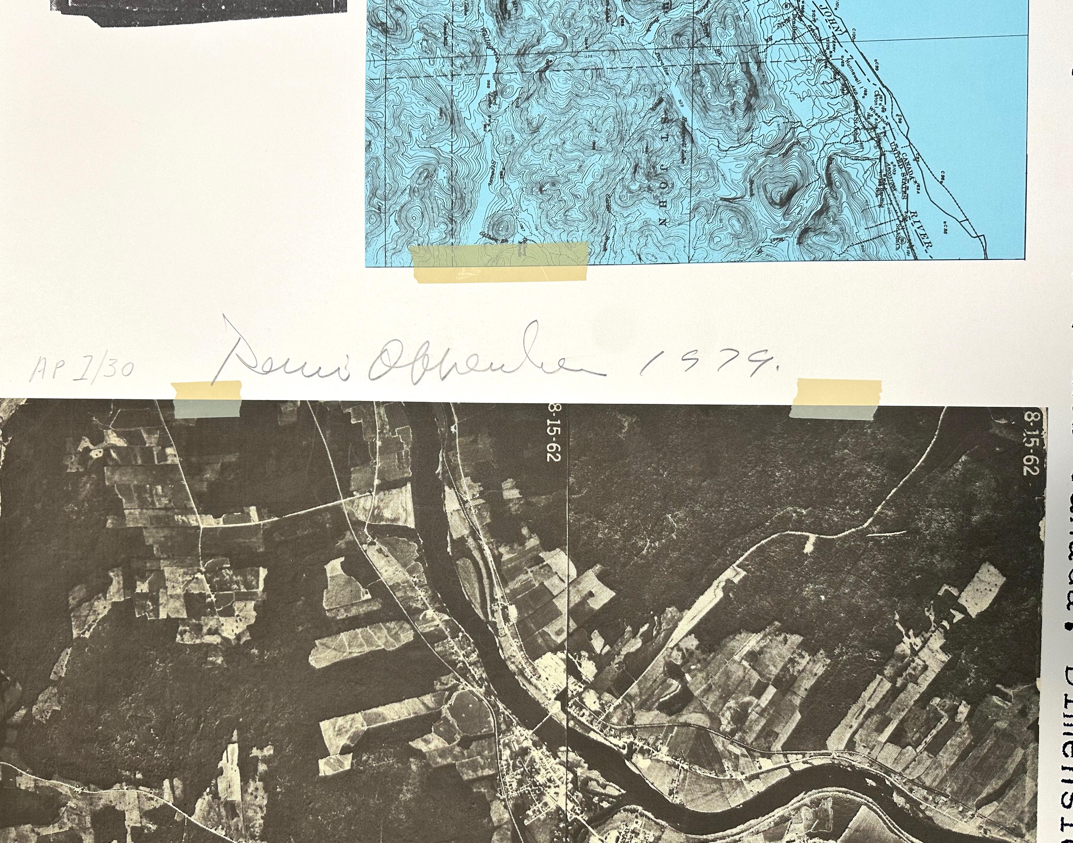 Information Lines (conceptual environmentalist Land Art lithograph) For Sale 2