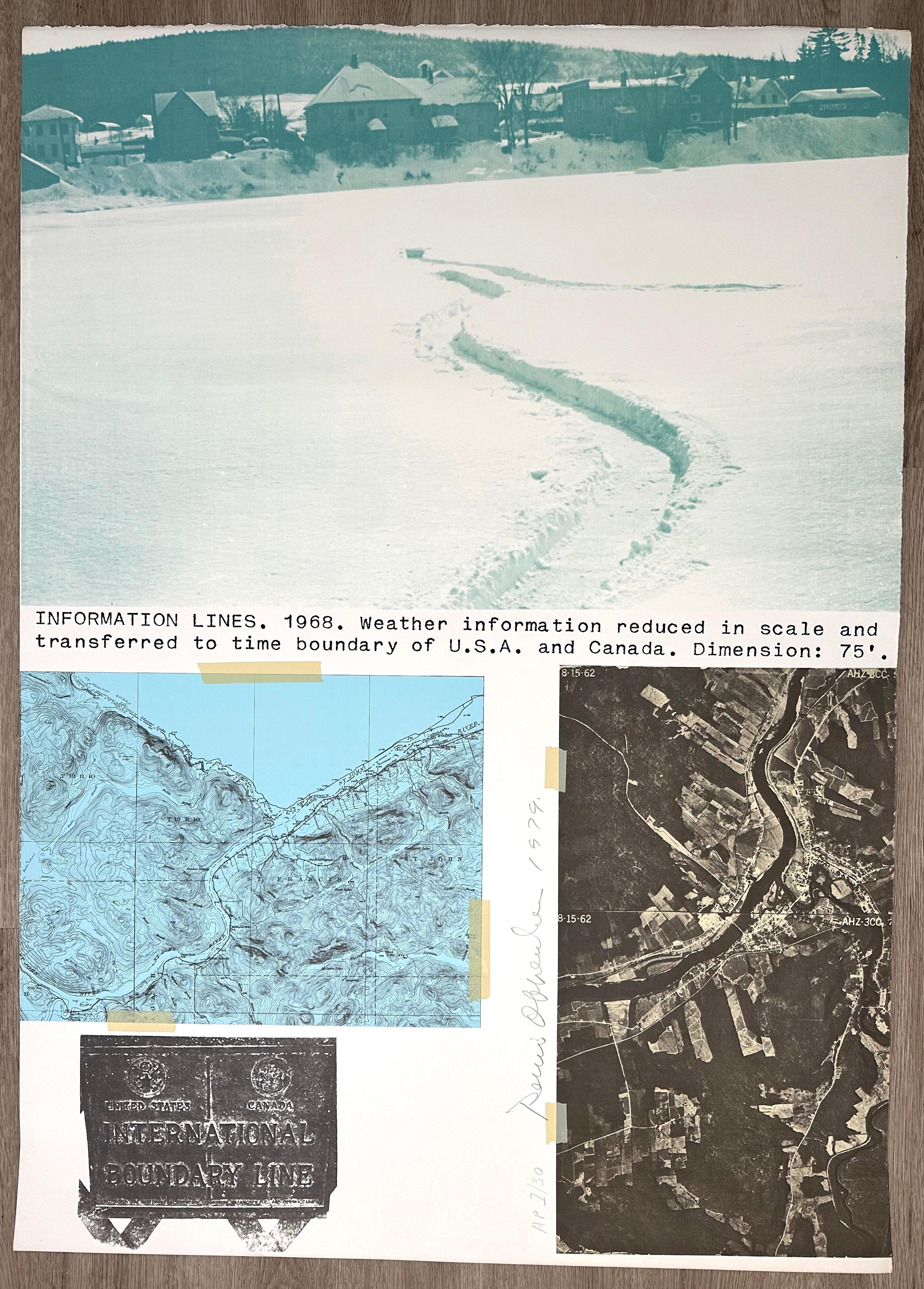 Information Lines (litografia concettuale ambientalista di Land Art)