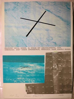 Relocated Burial Ground (conceptual environmentalist Land Art lithograph)