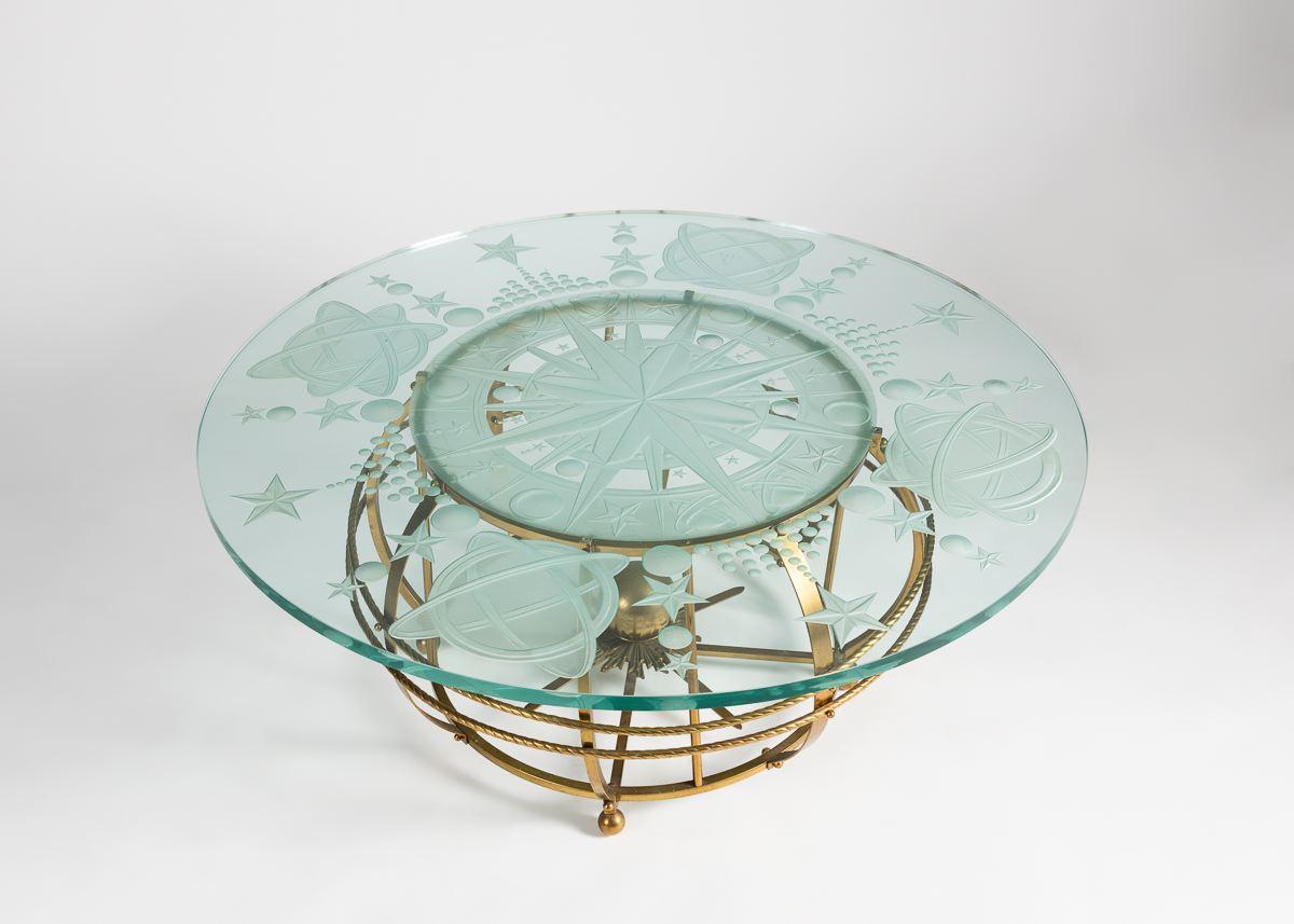American Dennis Abbe, Exceptional Coffee Table, United States, circa 1970