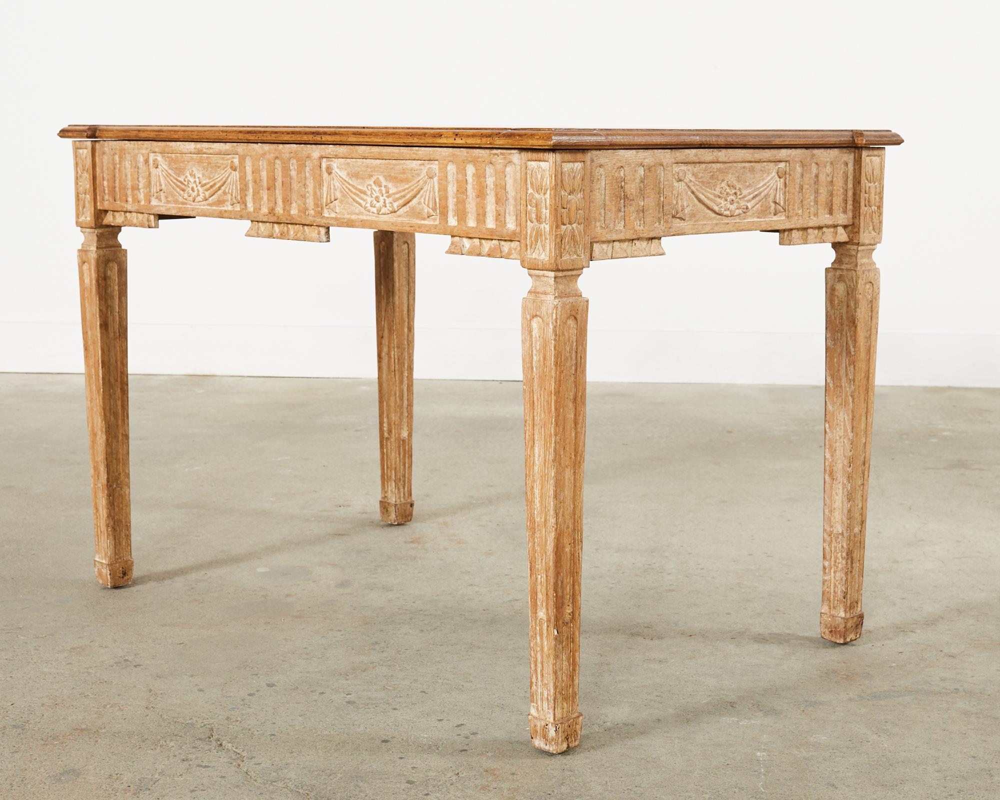Dennis and Leen Belgian Louis XVI Style Oak Library Table 8