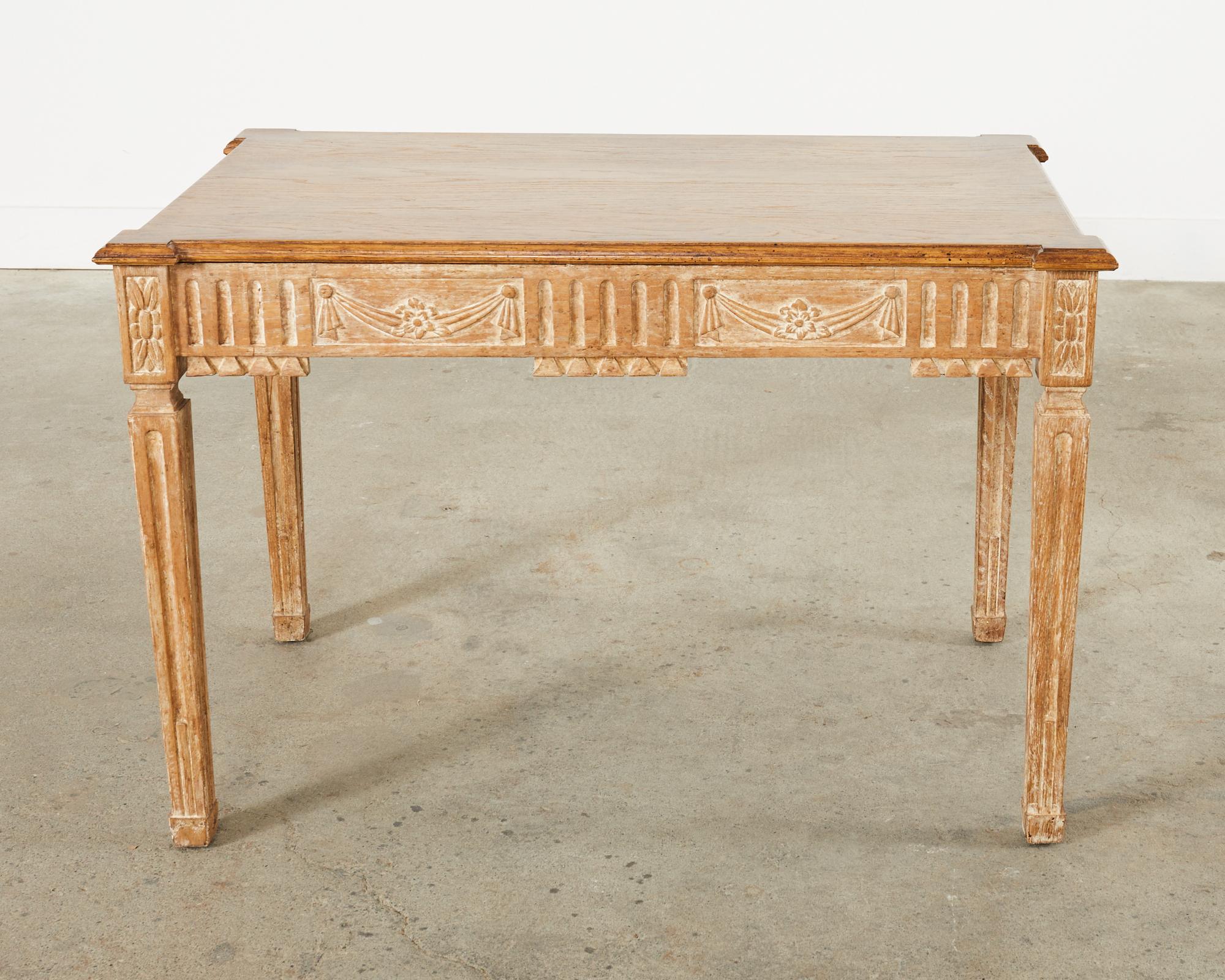 Dennis and Leen Belgian Louis XVI Style Oak Library Table 14