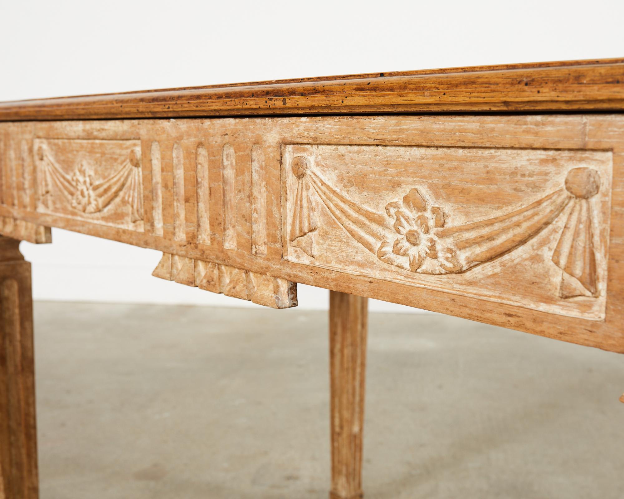 Dennis and Leen Belgian Louis XVI Style Oak Library Table 2