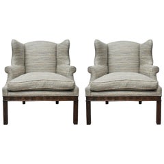 Dennis and Leen Carved Wing Chairs